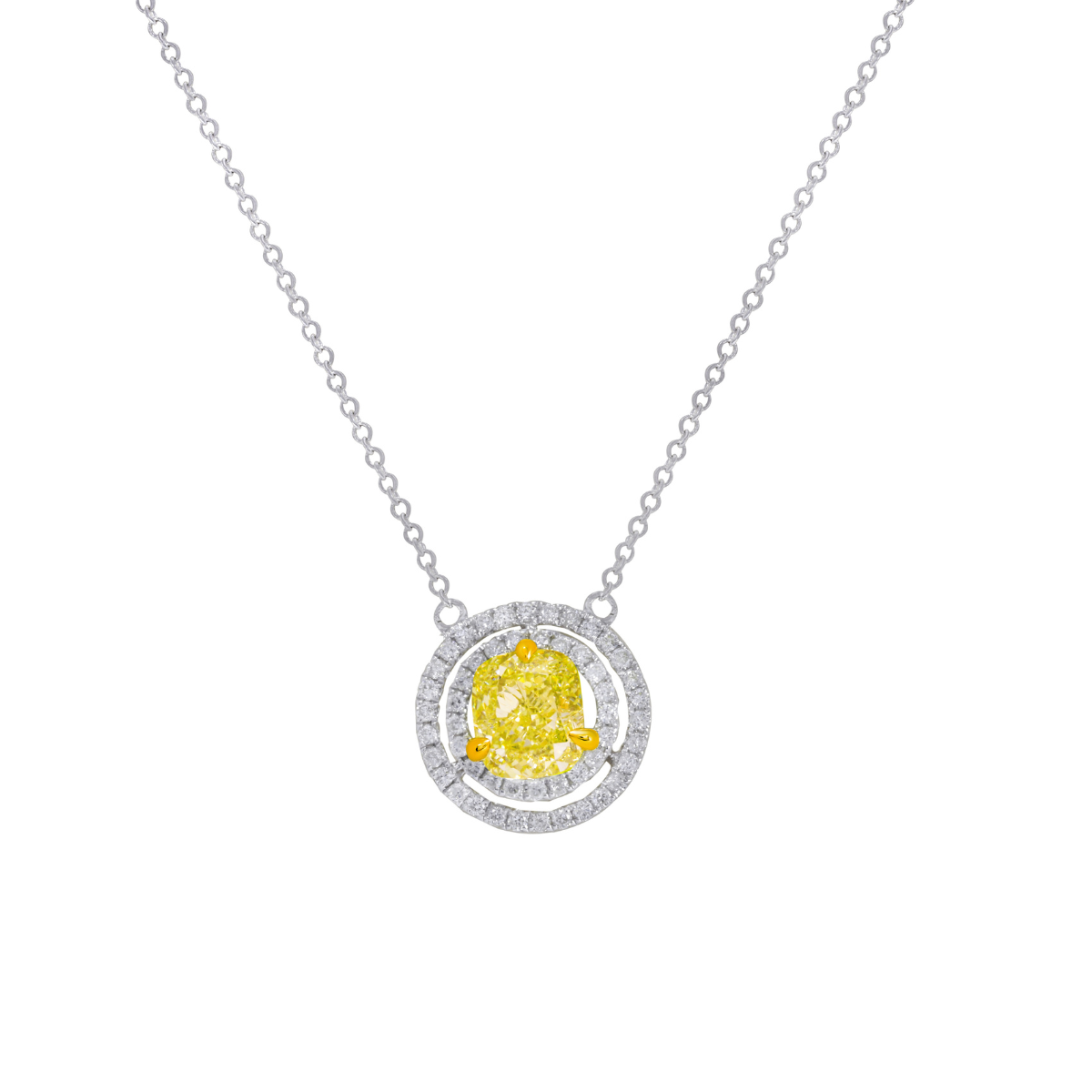 1.39ct Fancy Yellow Diamond Pendant