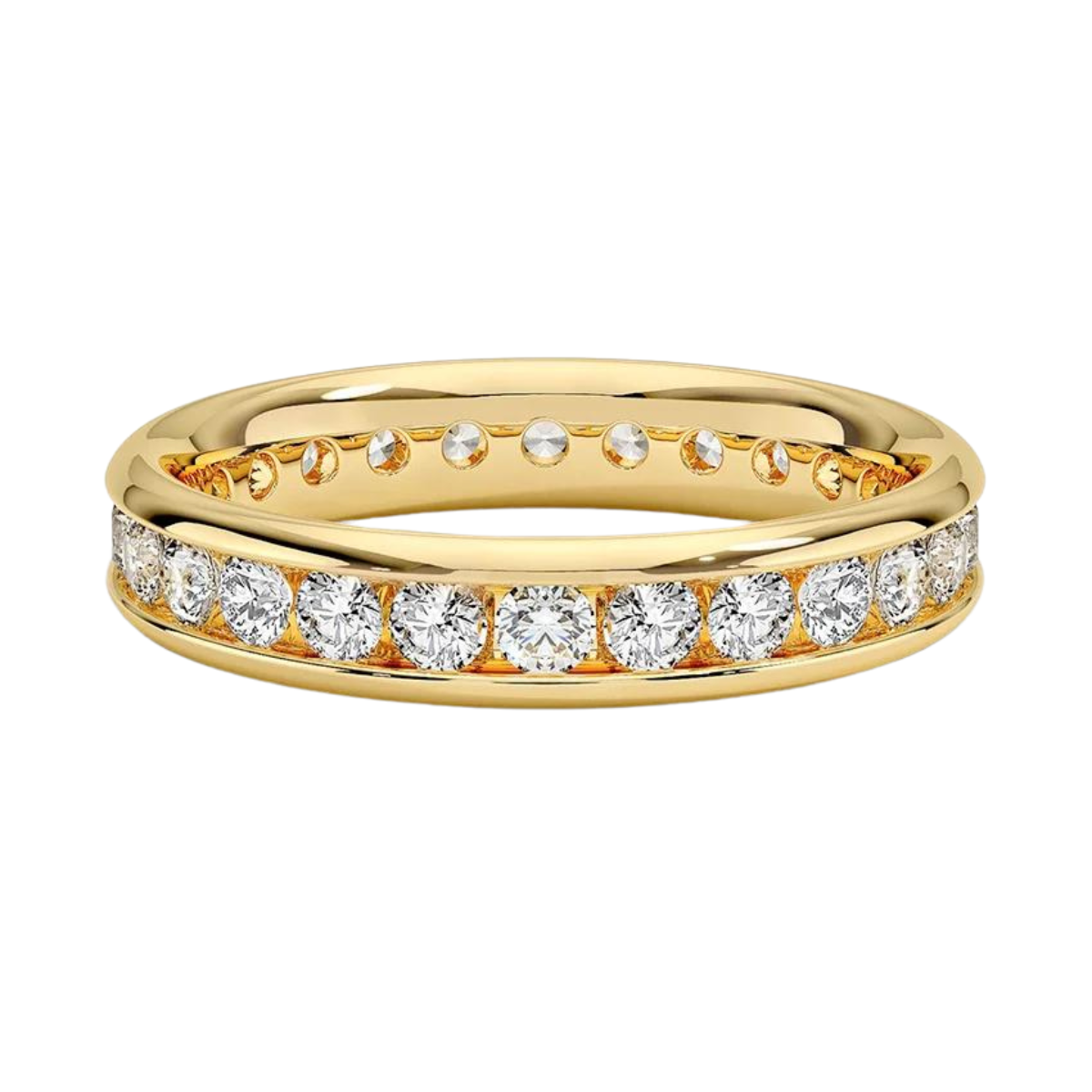 channel set diamond band