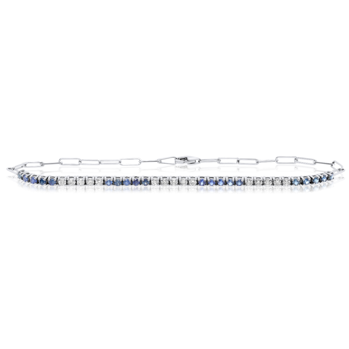 Diamond and Gemstone Tennis Bracelet