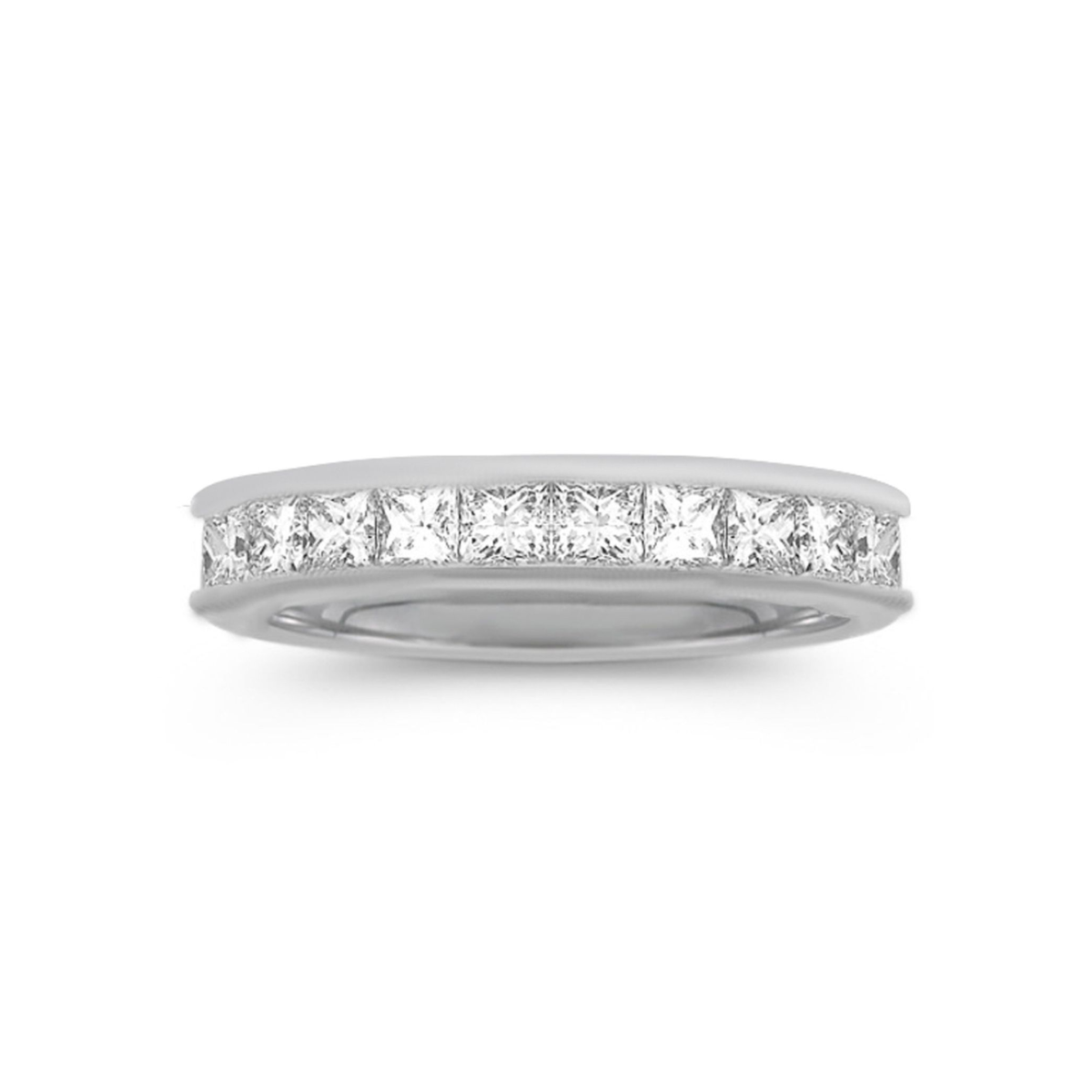 Princess Cut Channel Set Eternity Band