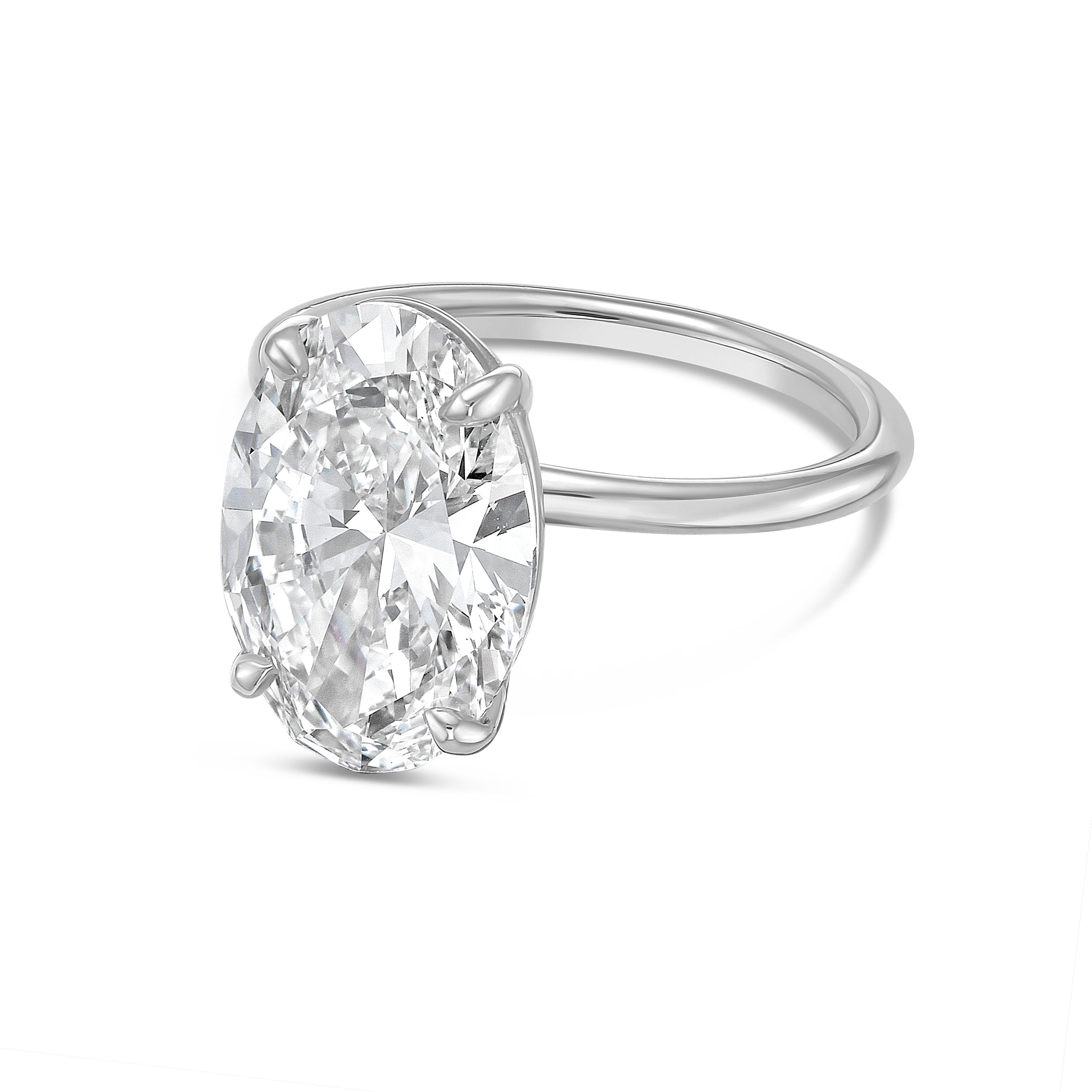 Lab Grown Oval Diamond Engagement Ring
