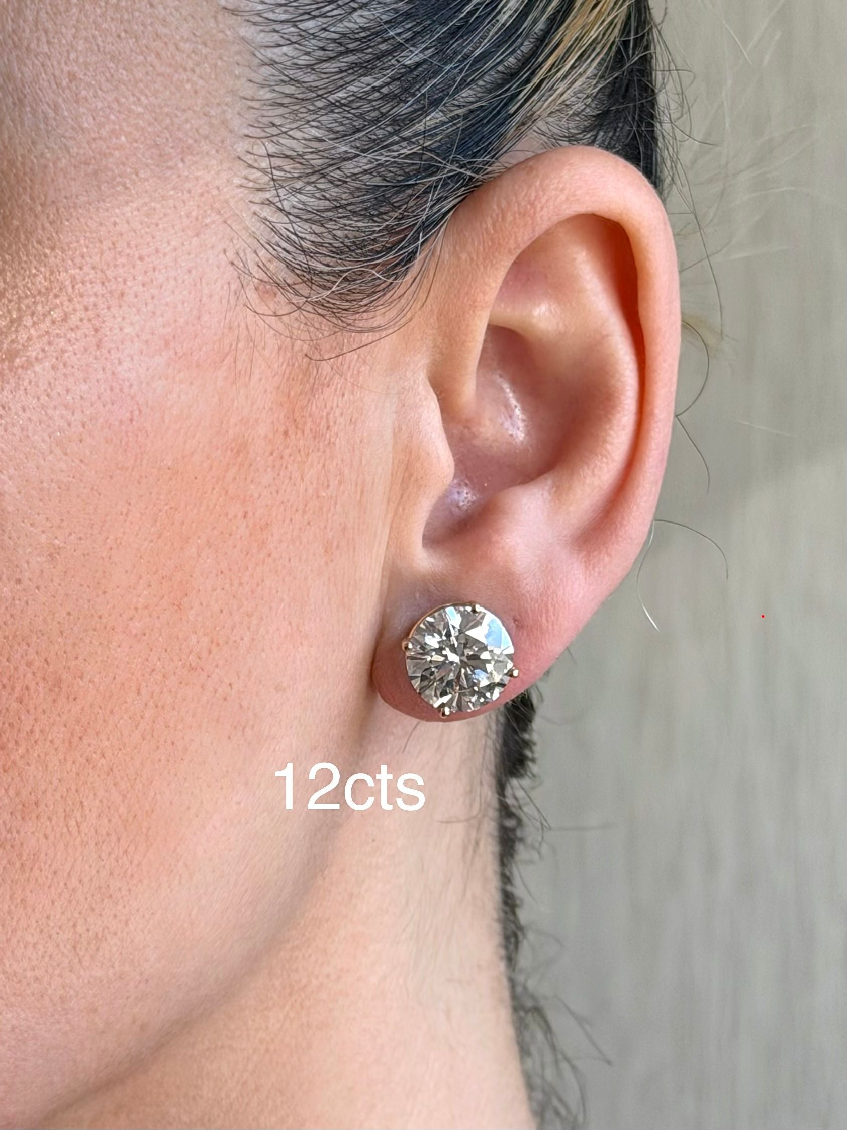 Lab Grown 4 Prong Round Diamond Studs