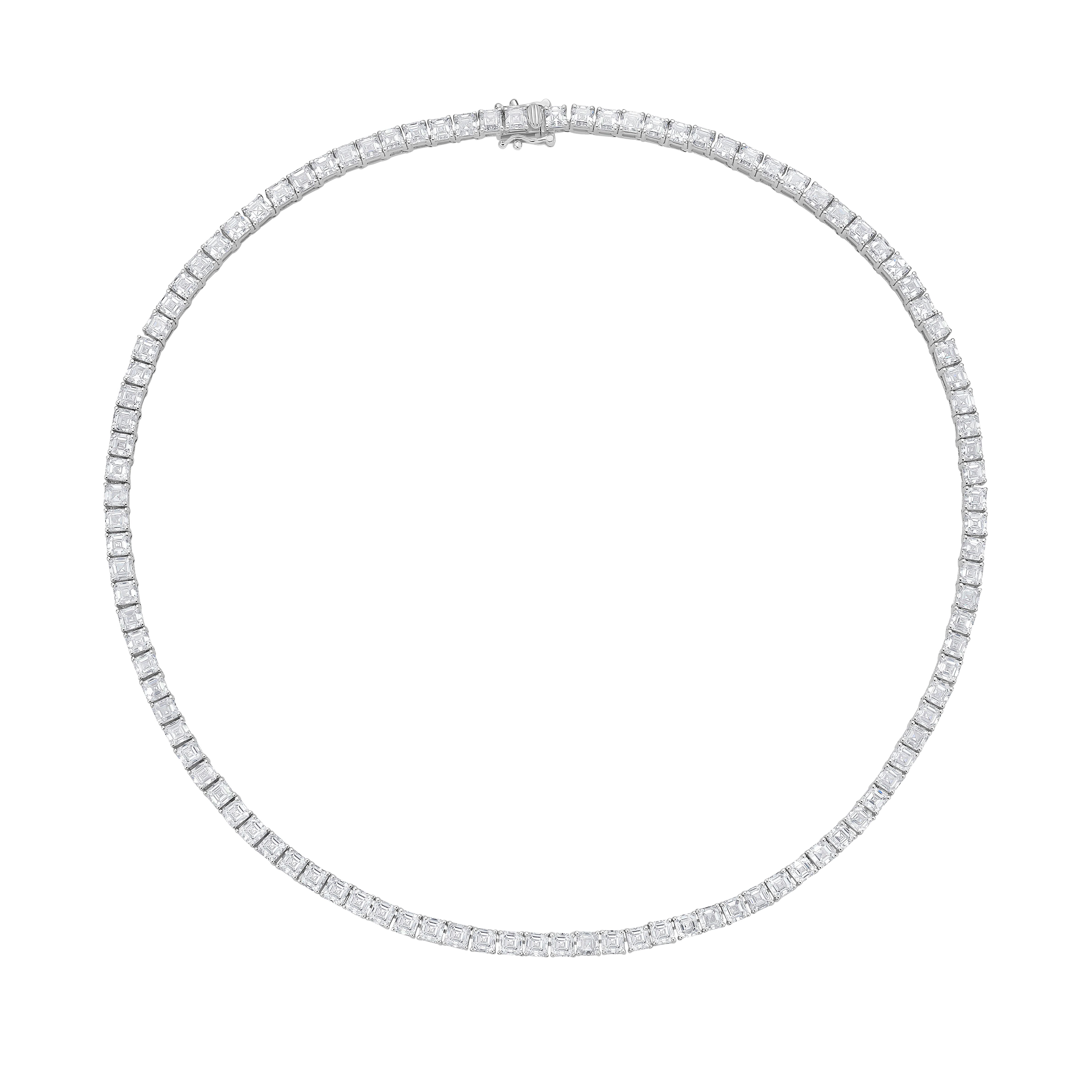 asscher cut diamond pendant