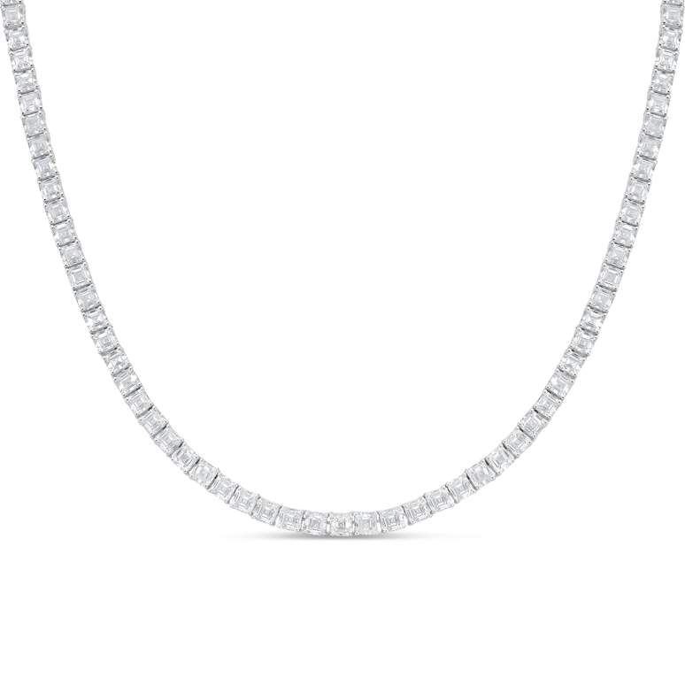 asscher cut necklace