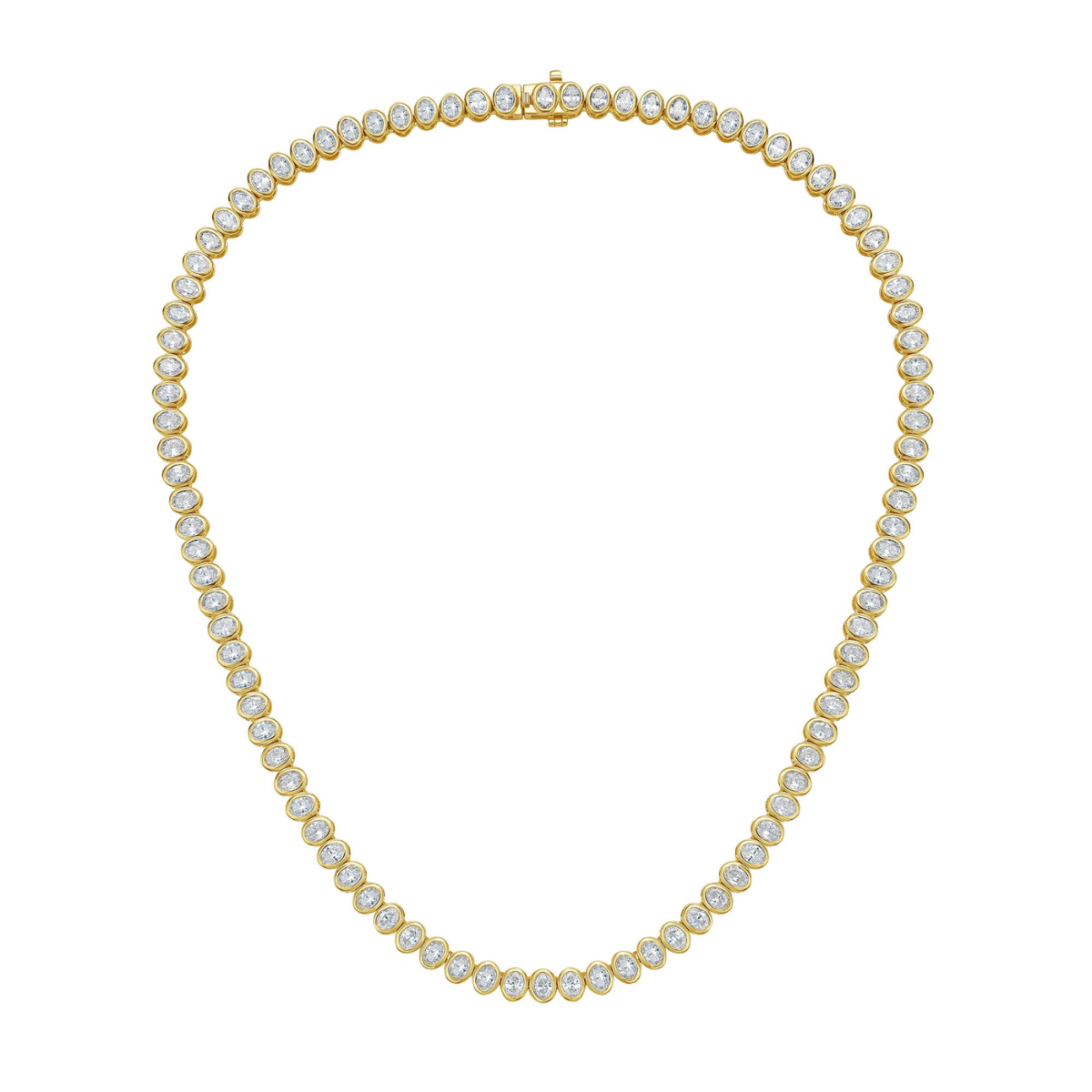 bezel tennis necklace