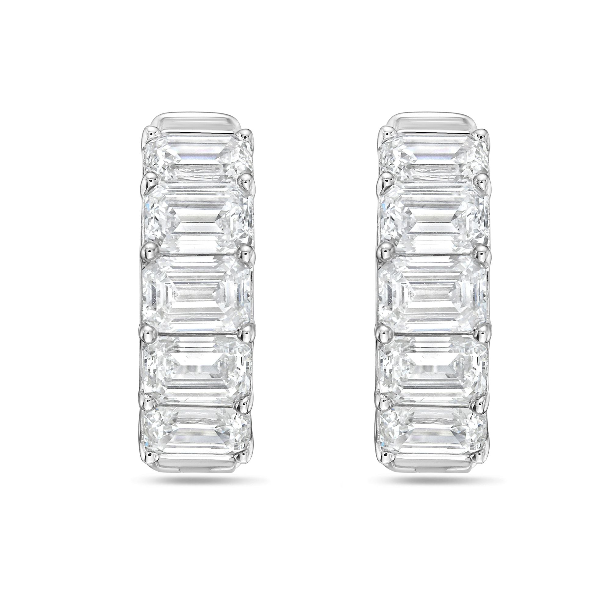 diamond huggie earrings