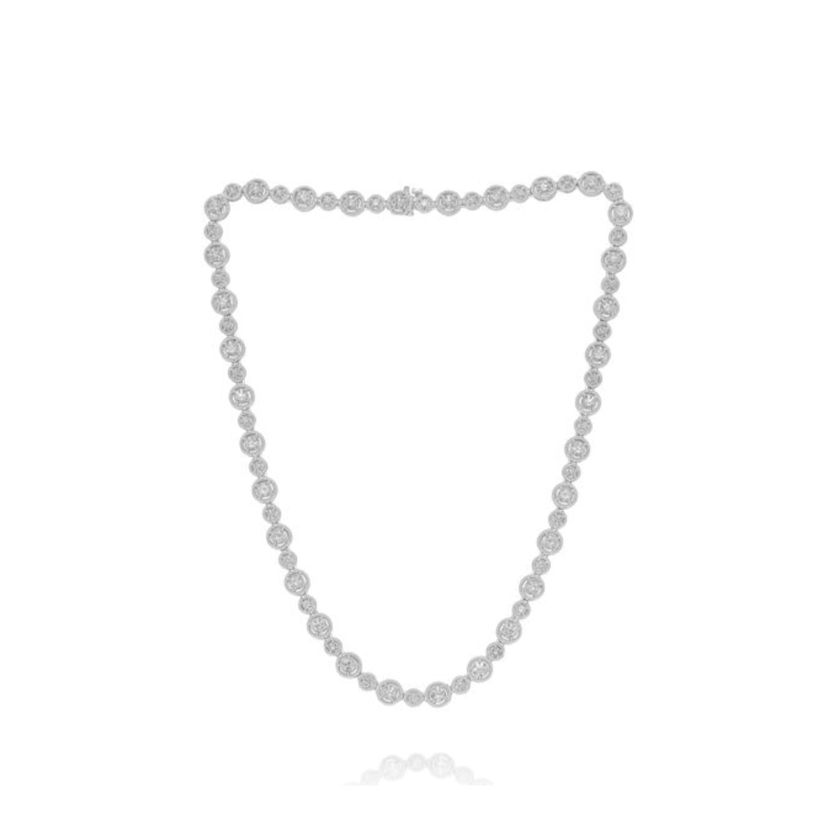 Short Alternating Diamond Necklace