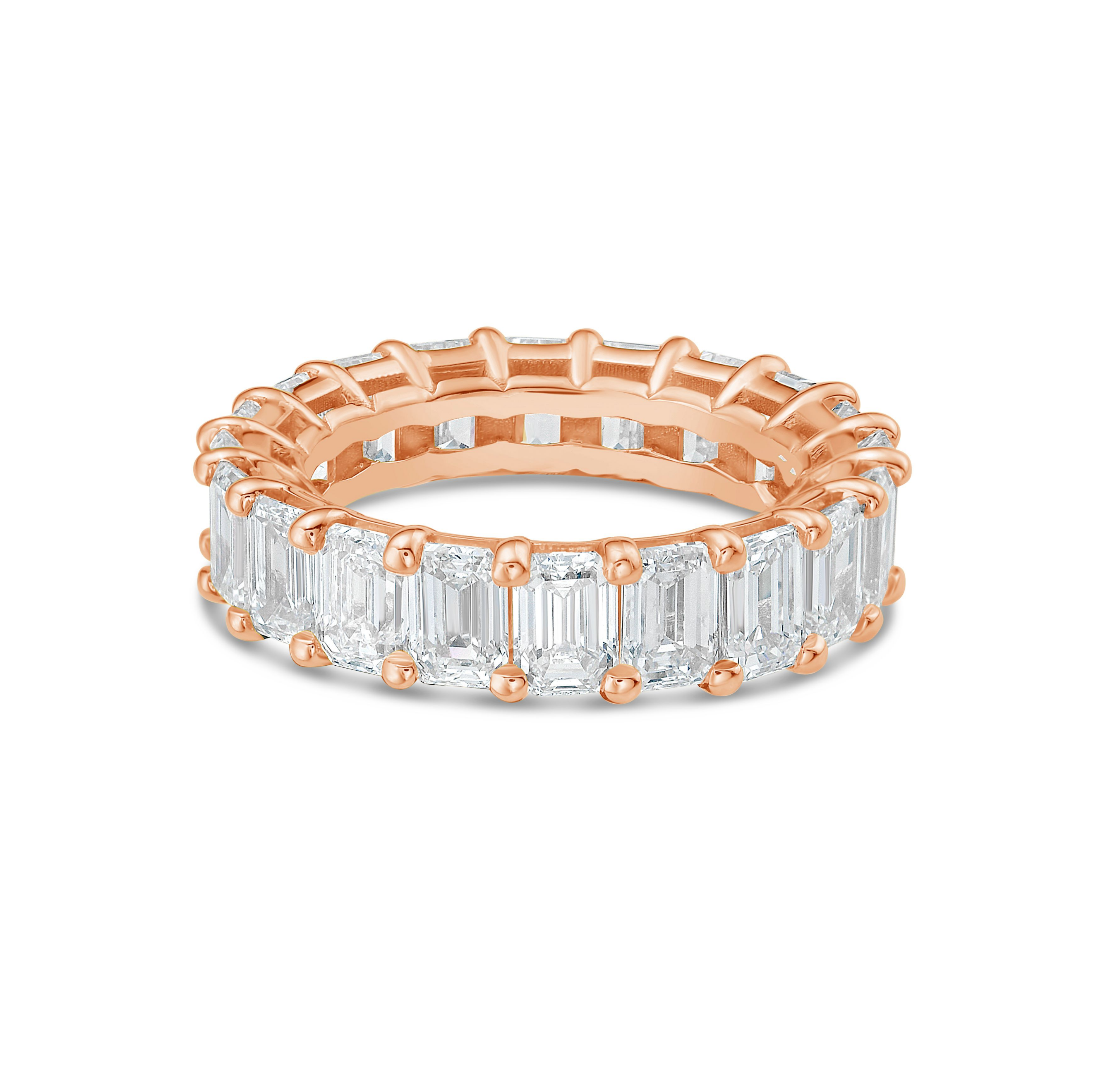 emerald cut diamond eternity band