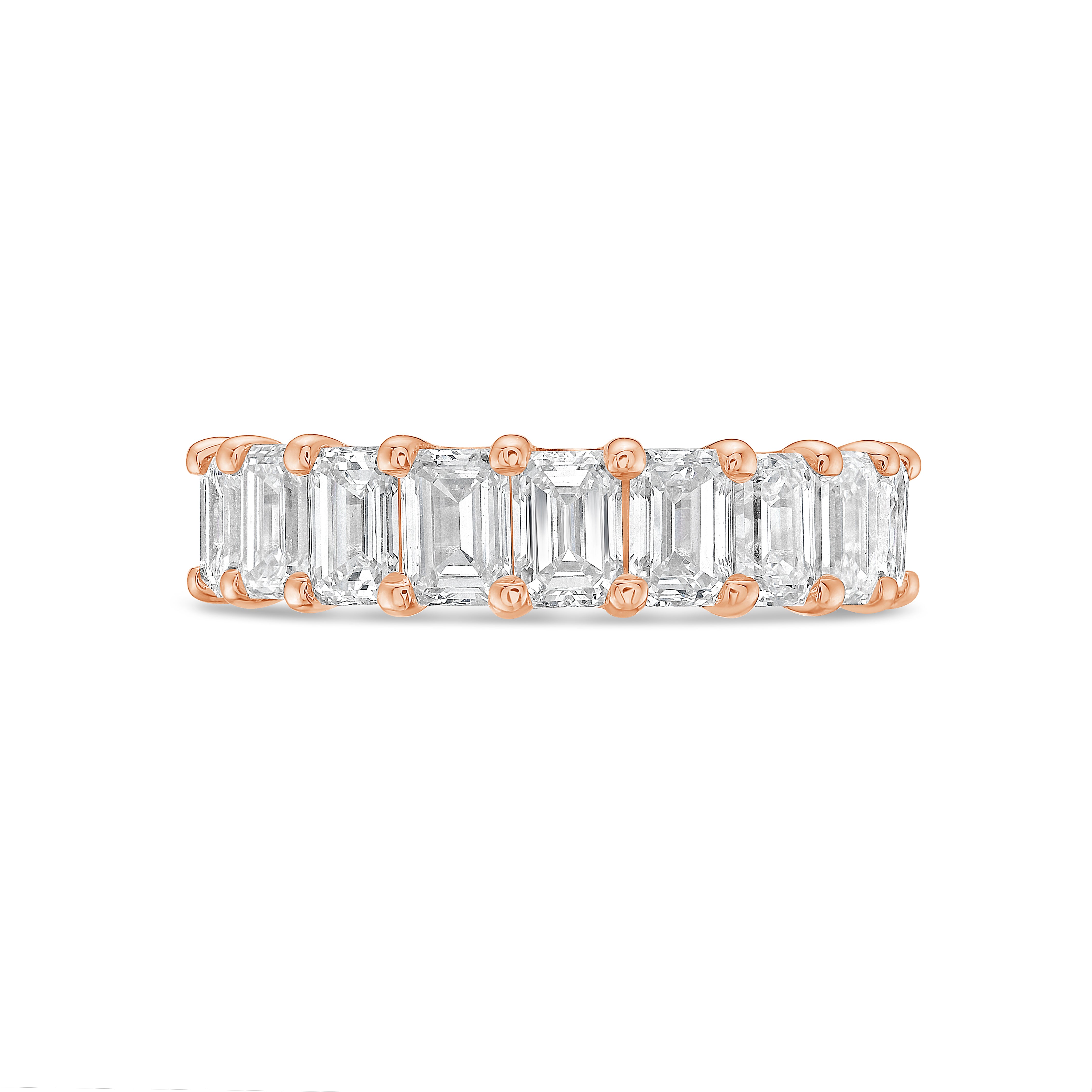 emerald cut infinity band