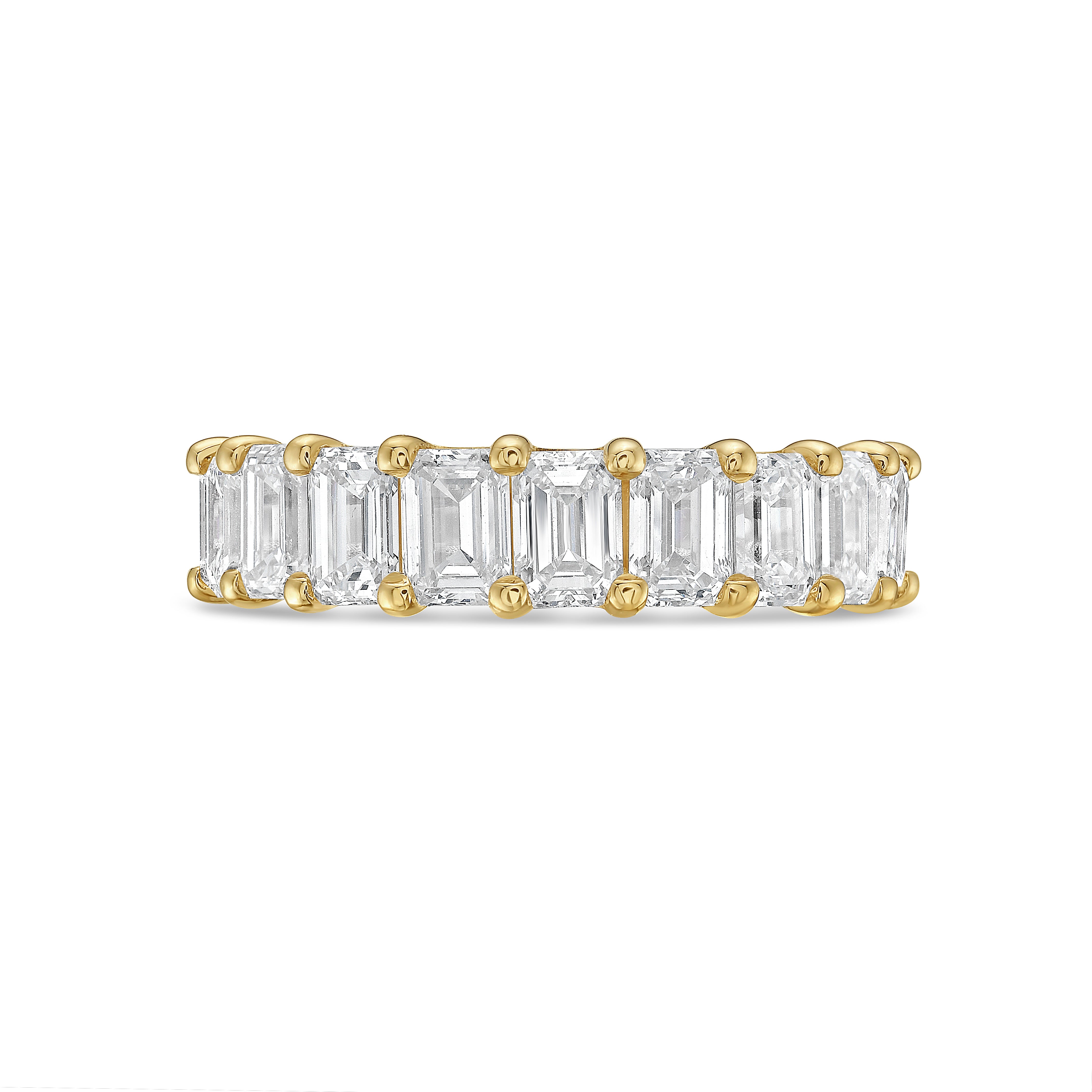 emerald diamond wedding band