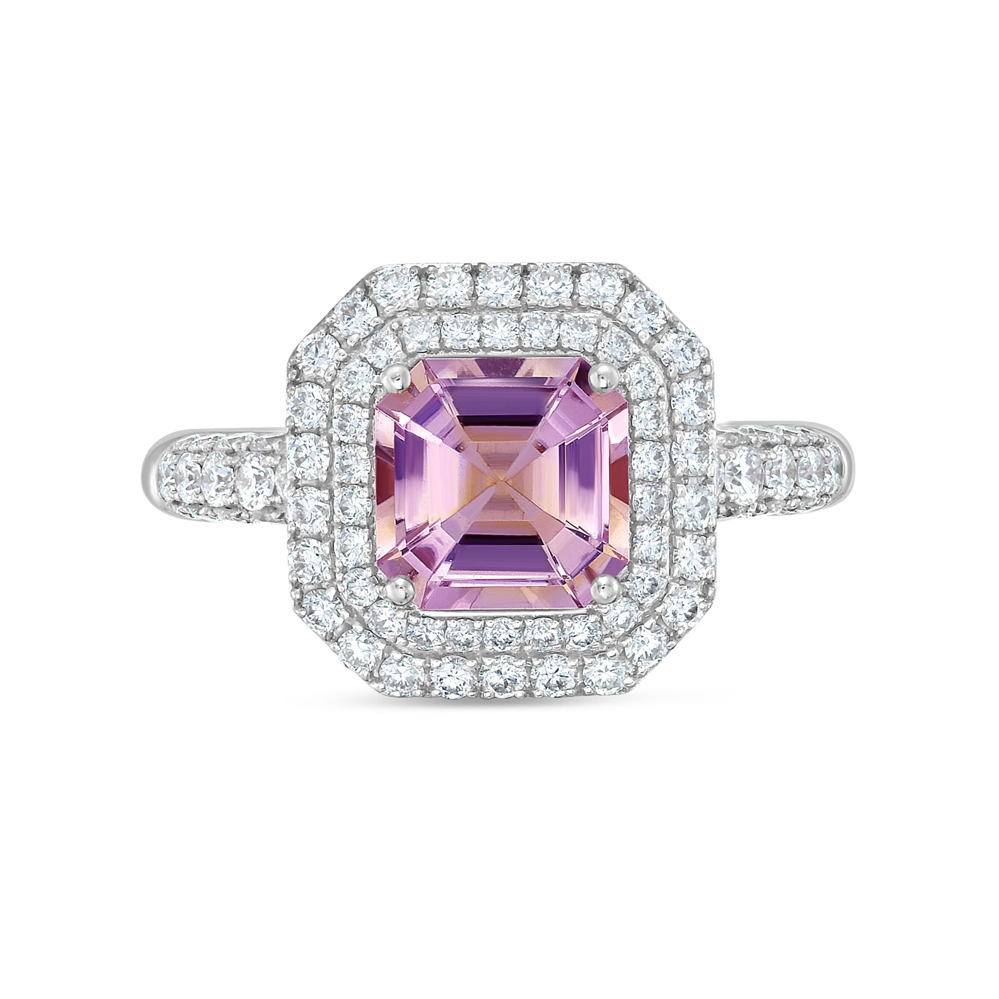 Tourmaline Double Halo Ring
