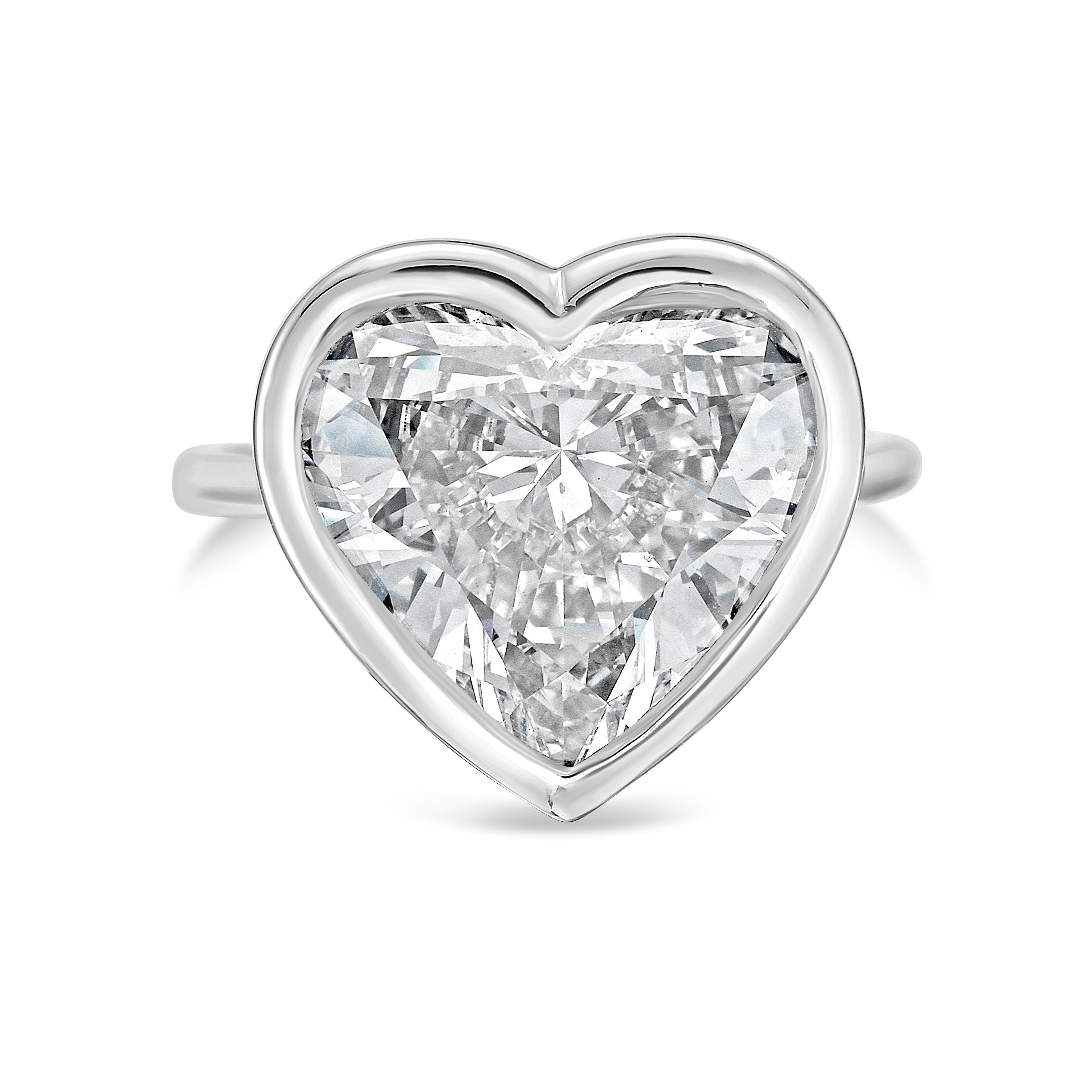 Lab Grown Heart Bezel Ring