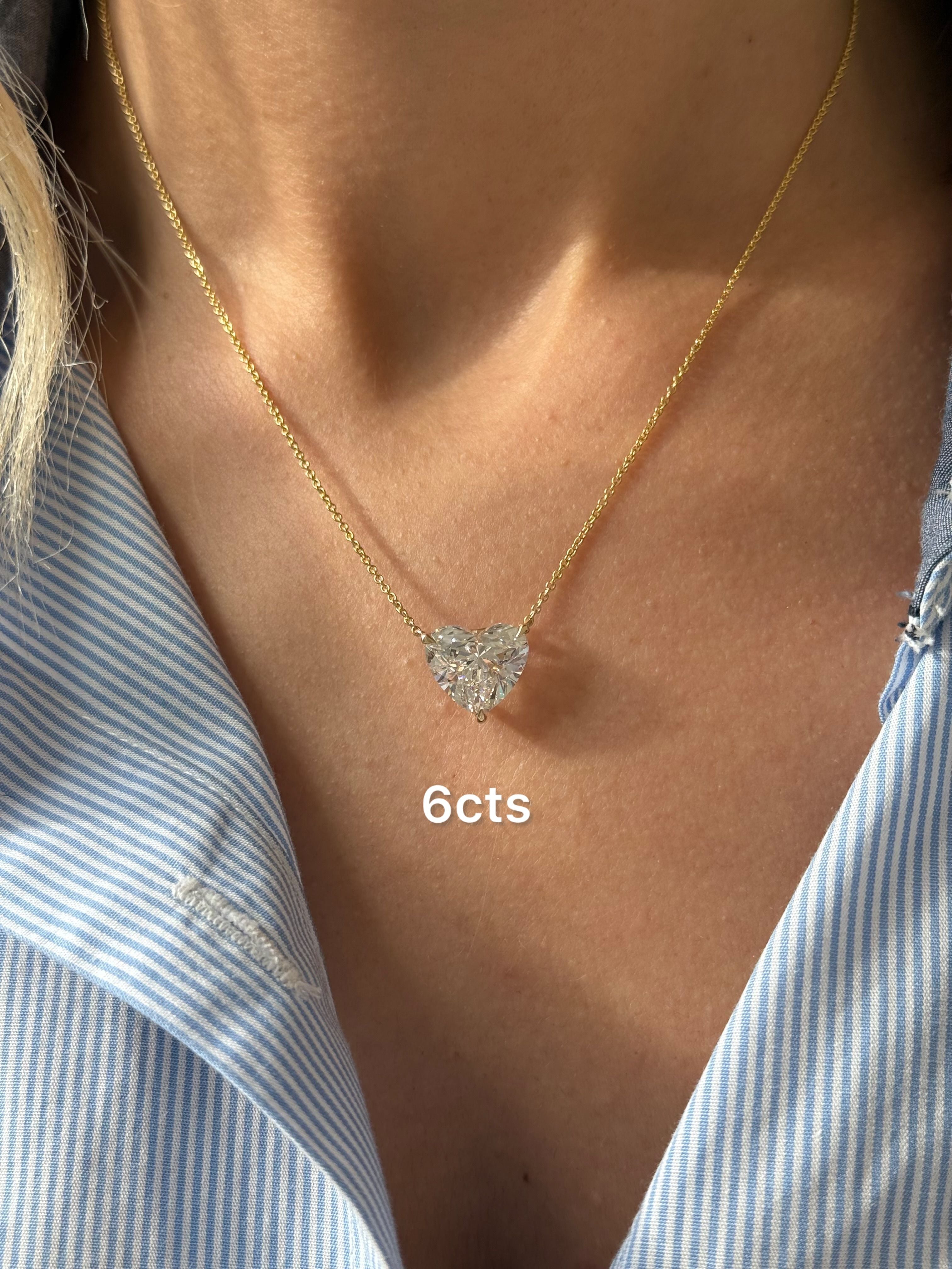 Lab Grown Heart Shape Diamond Pendant