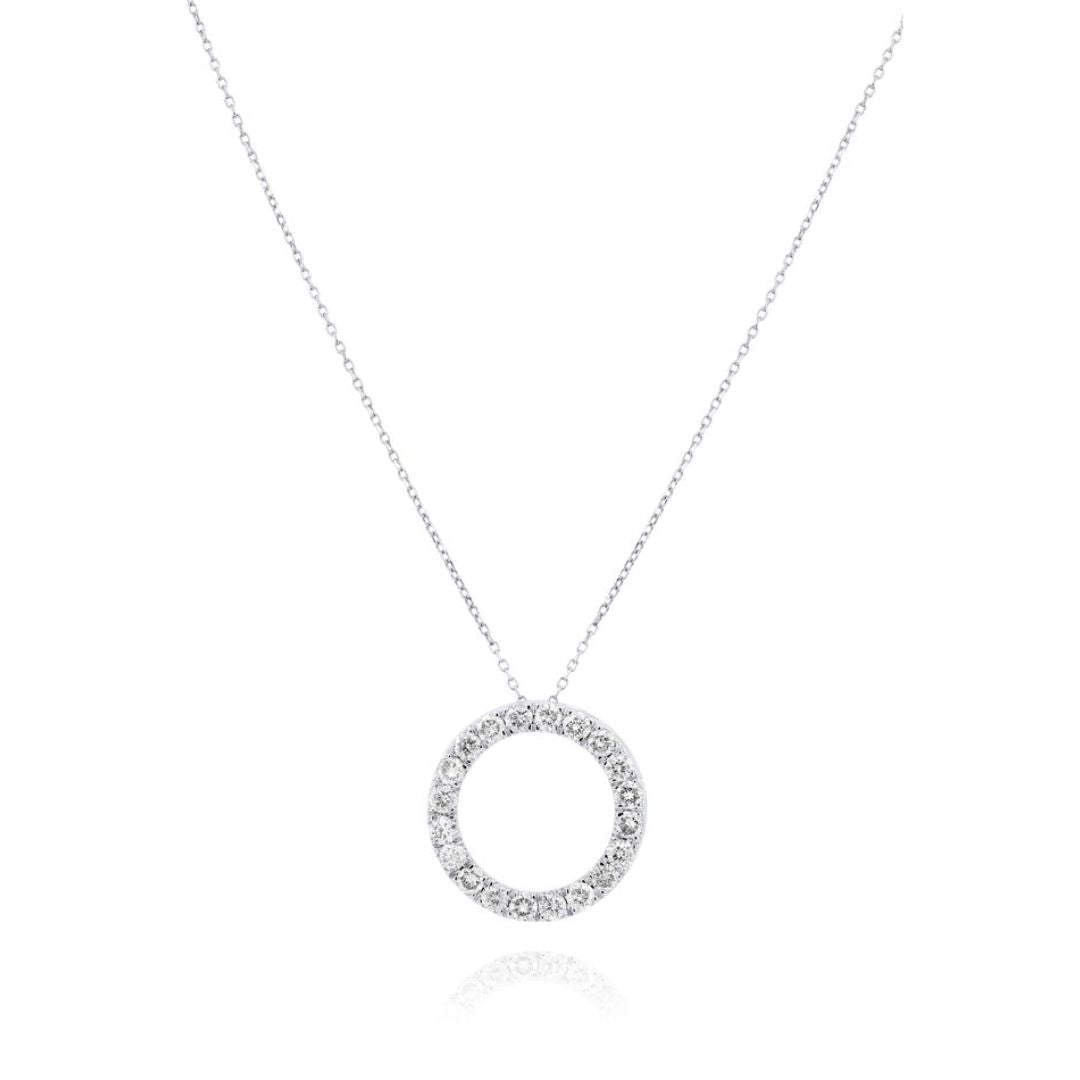 gold circle pendant necklace