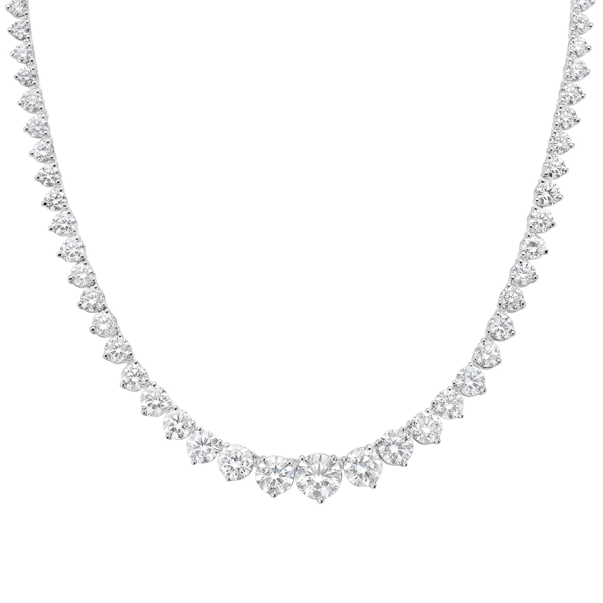 graduated diamond necklace lab