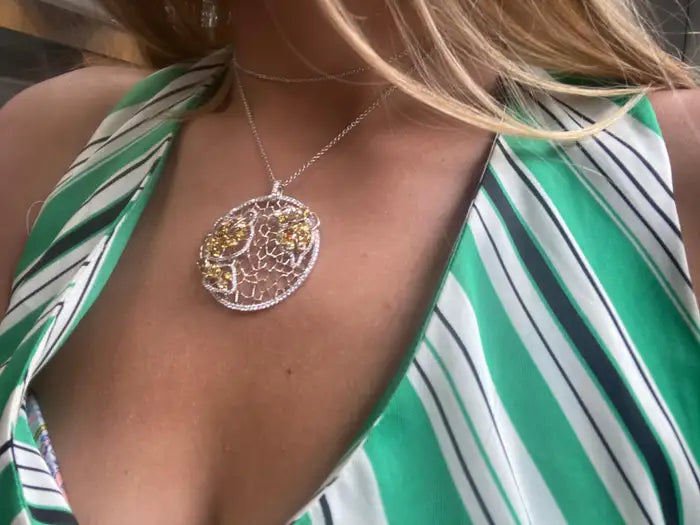 Fancy Yellow and Diamond Pendant