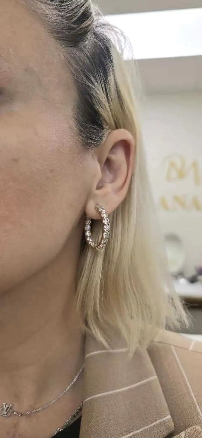 9.50cts Inside-Out Diamond Hoops