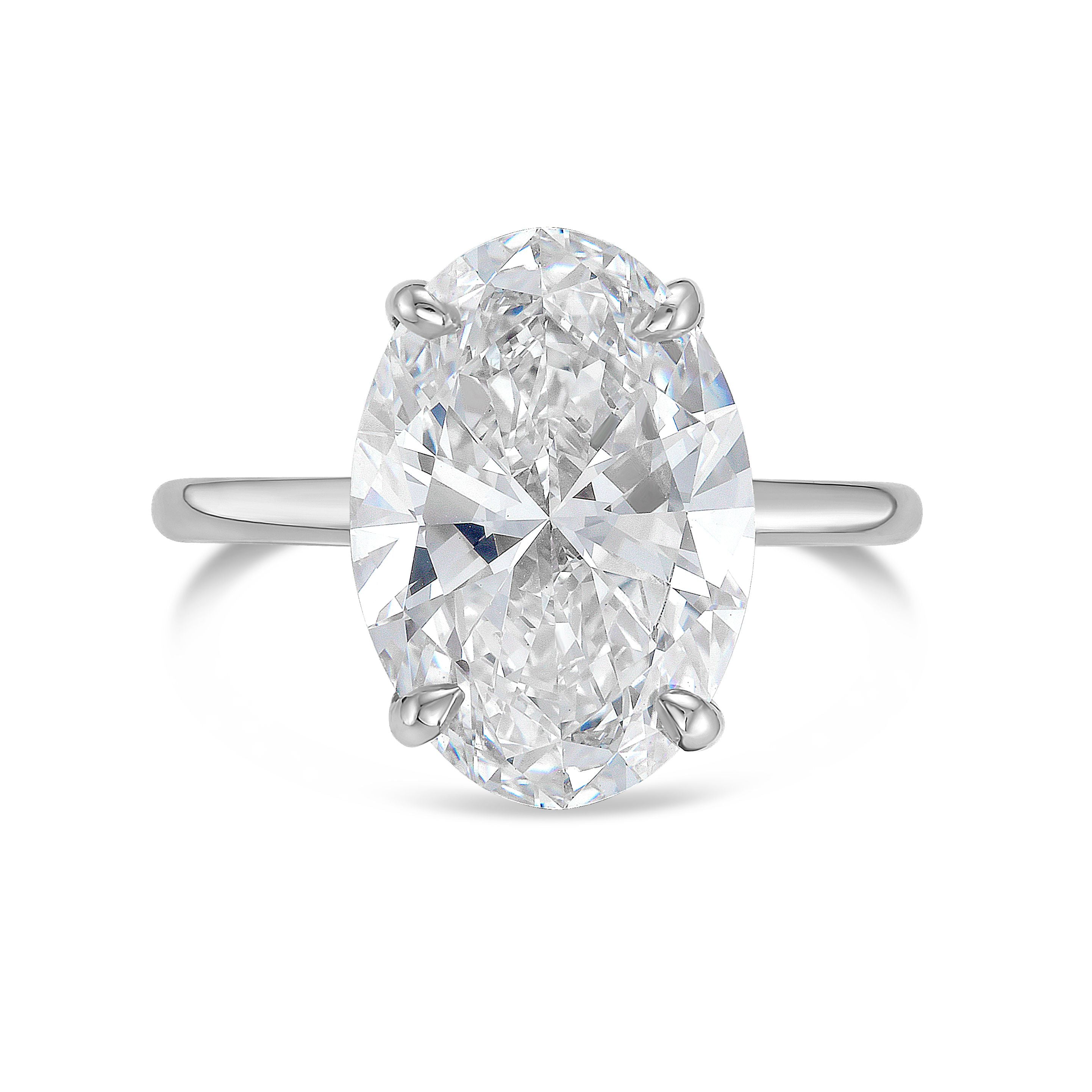 Lab Grown Oval Diamond Engagement Ring