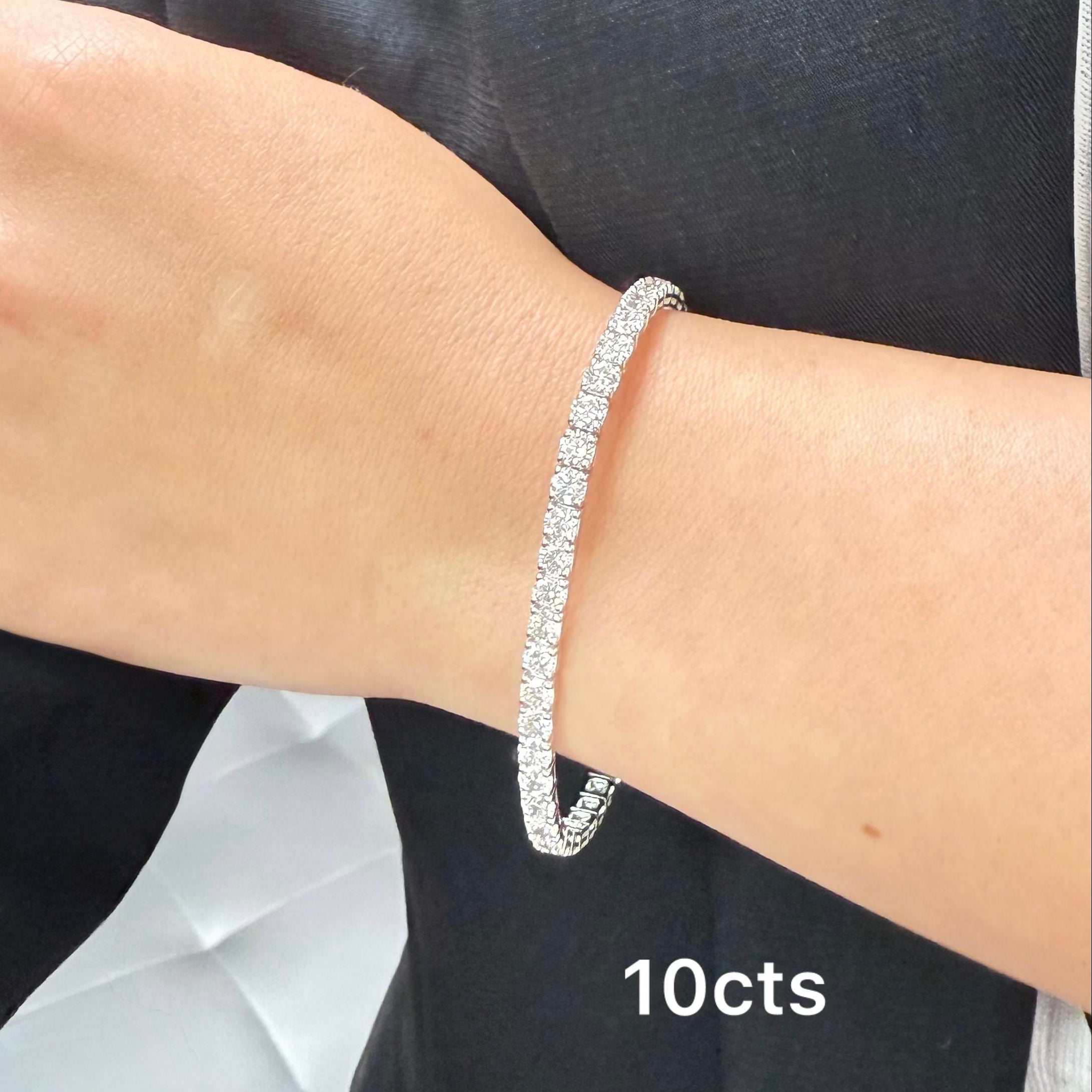 Lab Grown Round Diamond Tennis Bracelet