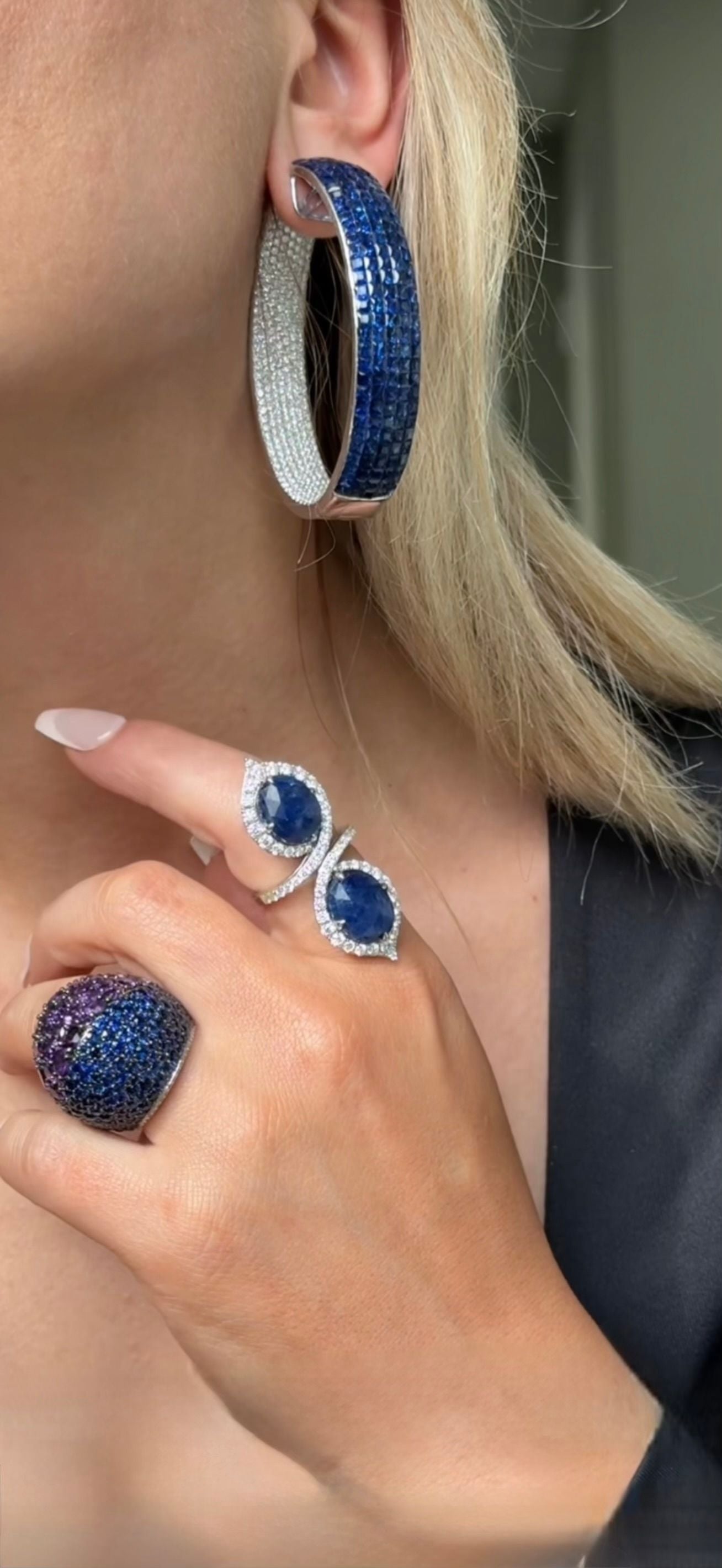 Rose Cut Sapphire Ring
