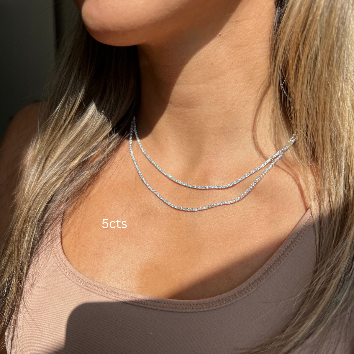lab diamond tennis chain