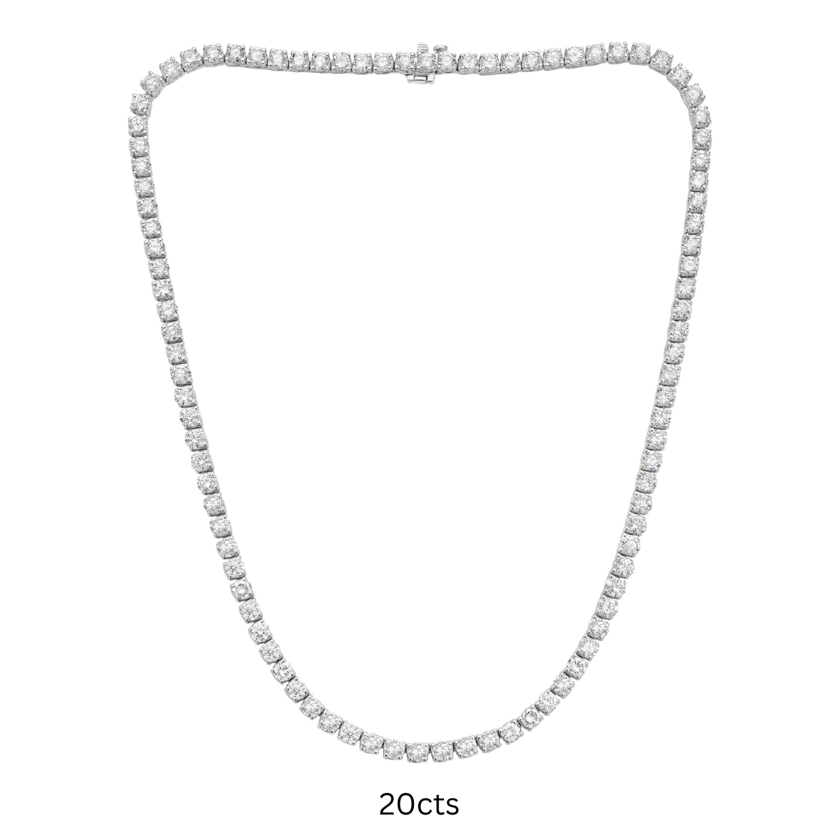 lab grown diamond tennis necklaces
