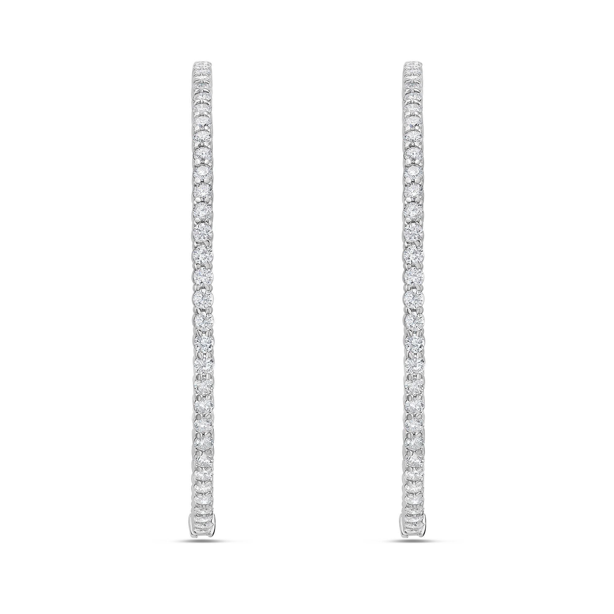 large diamond hoop earrings
