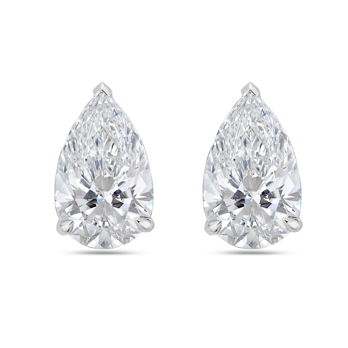 LAB GROWN PEAR DIAMOND STUD