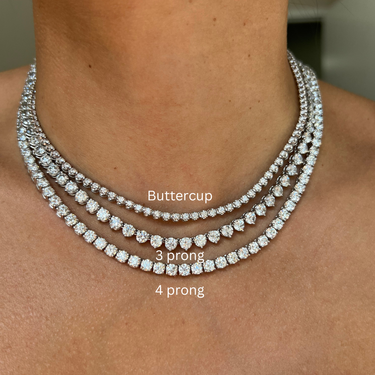 Diamond Buttercup Tennis Necklace