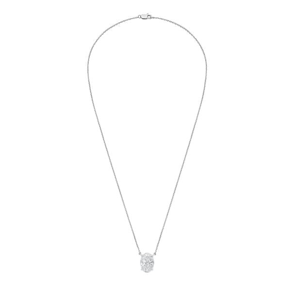 Lab Grown Diamond East West Oval Pendant