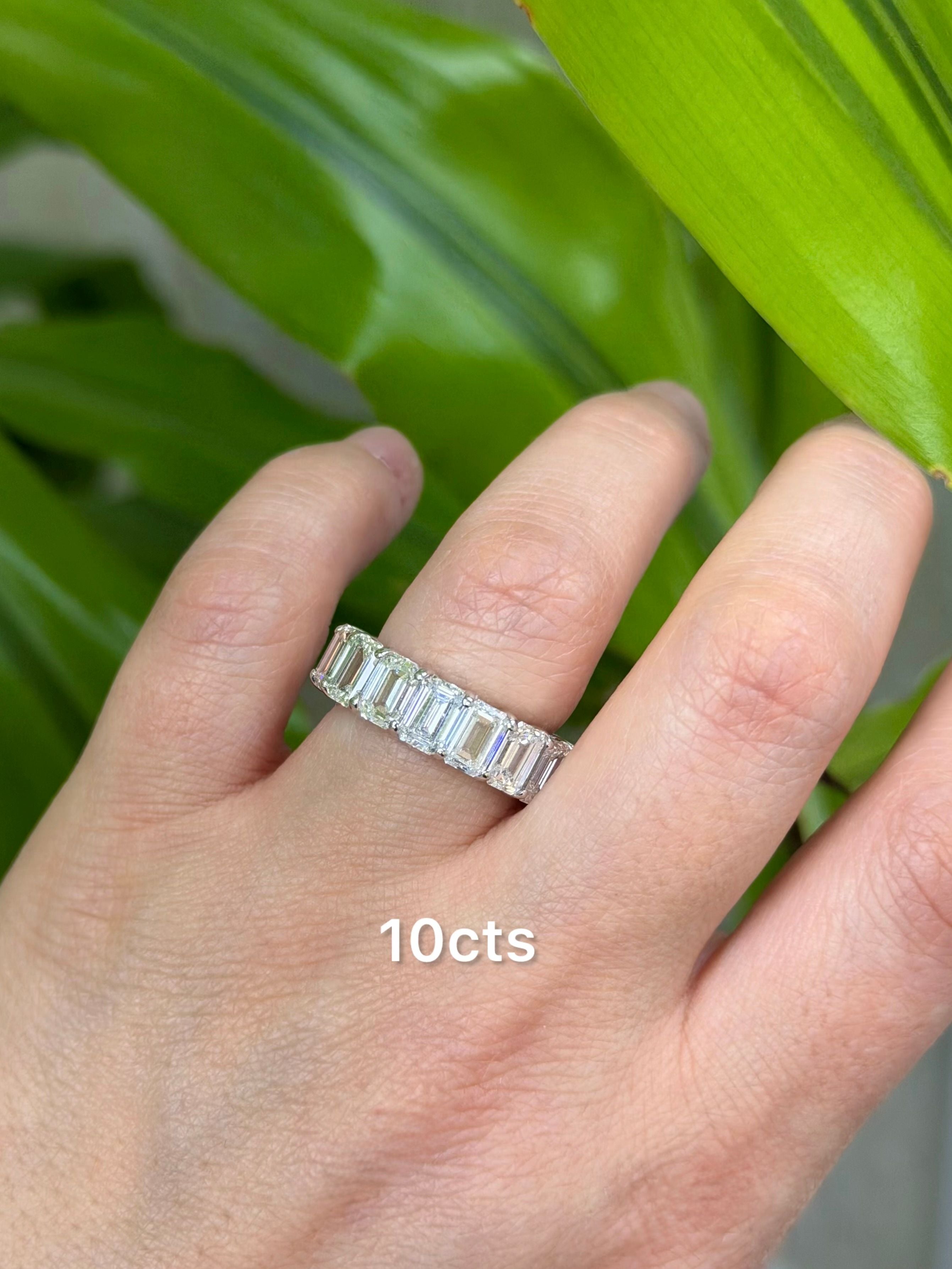 Lab Grown Emerald Eternity Band