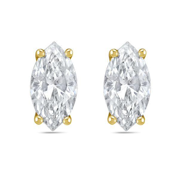 Lab Grown Marquise Diamond Studs