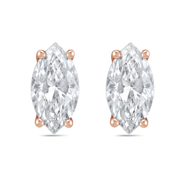 Lab Grown Marquise Diamond Studs