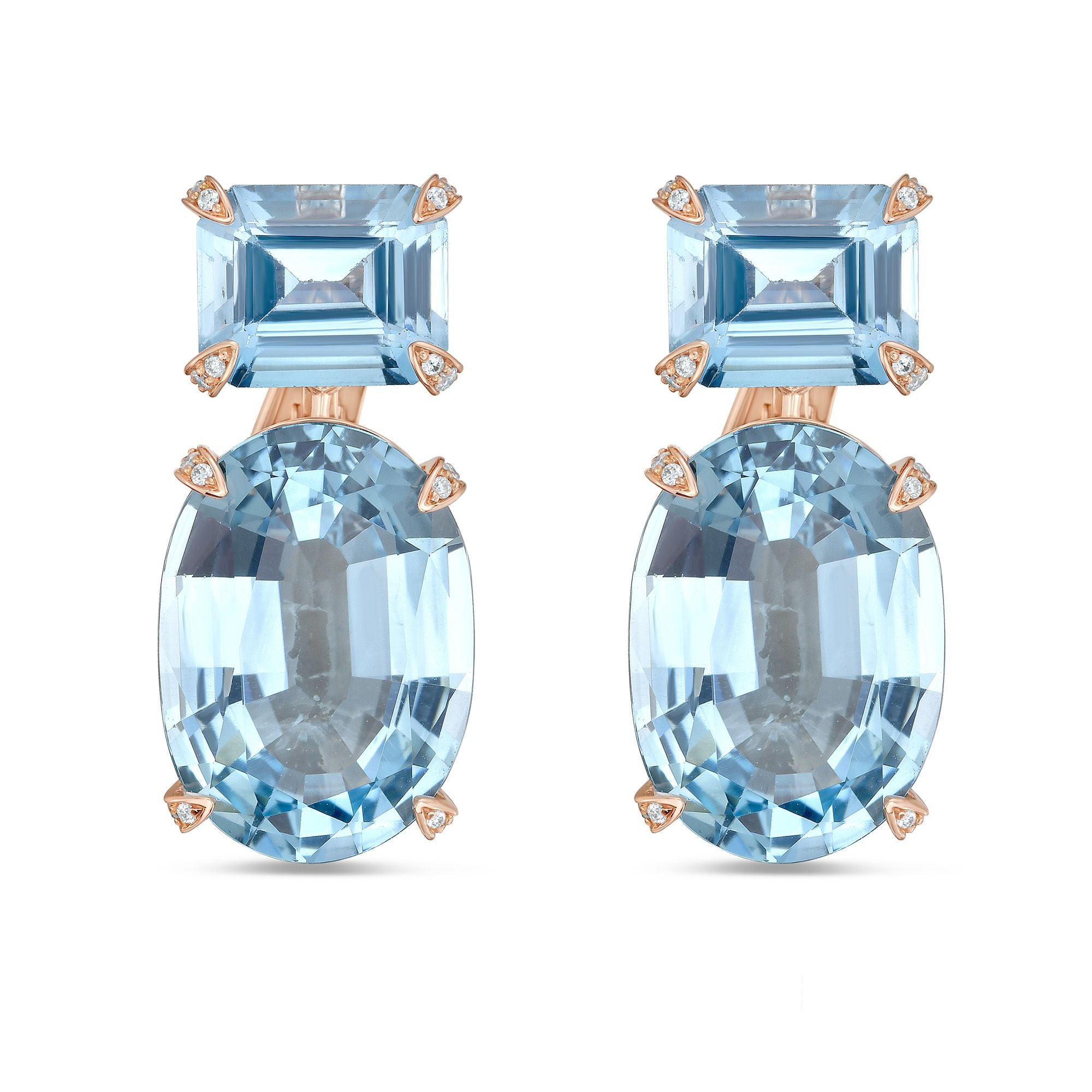 Blue Topaz Diamond Fashion Earrings