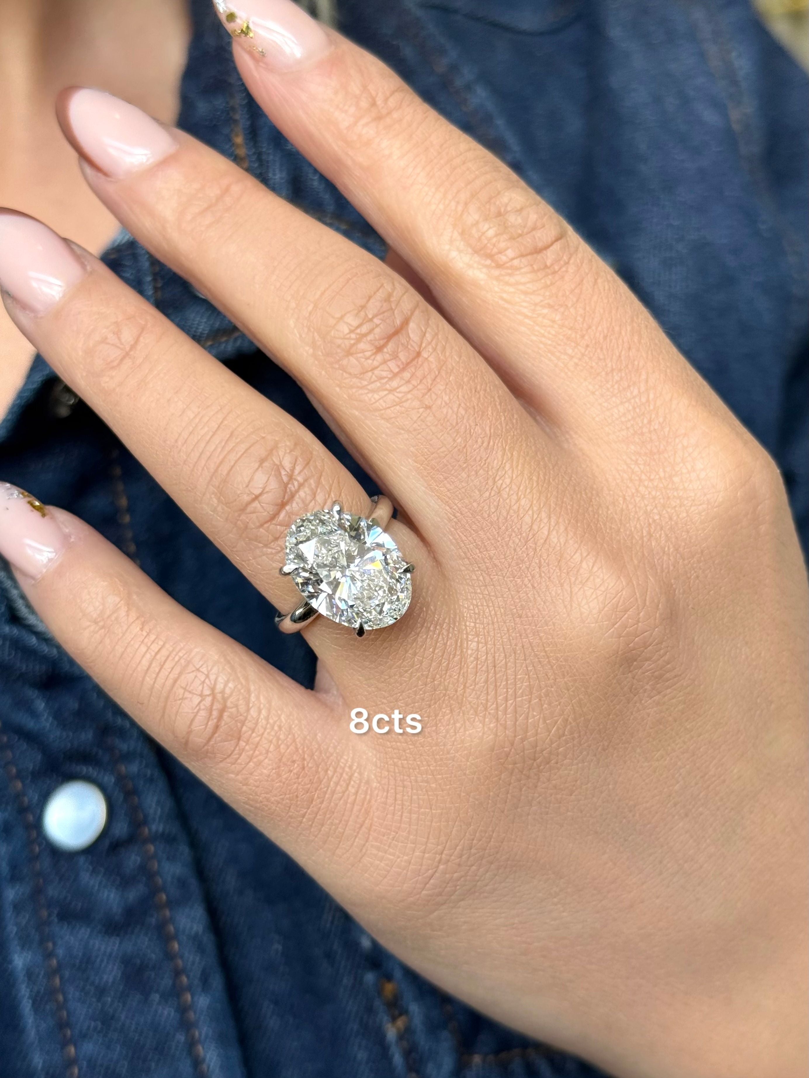 Lab Grown Oval Diamond Engagement Ring