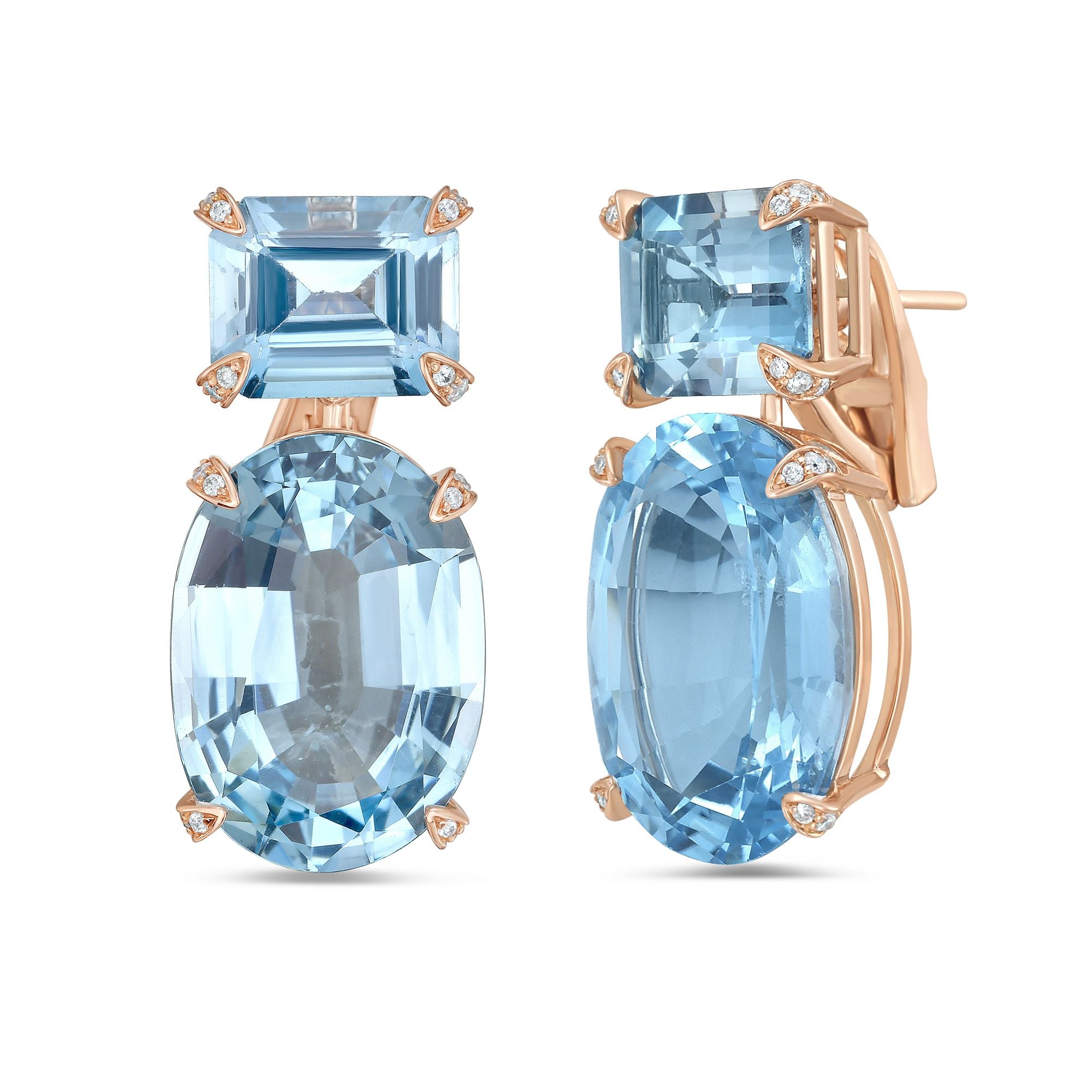Blue Topaz Diamond Fashion Earrings