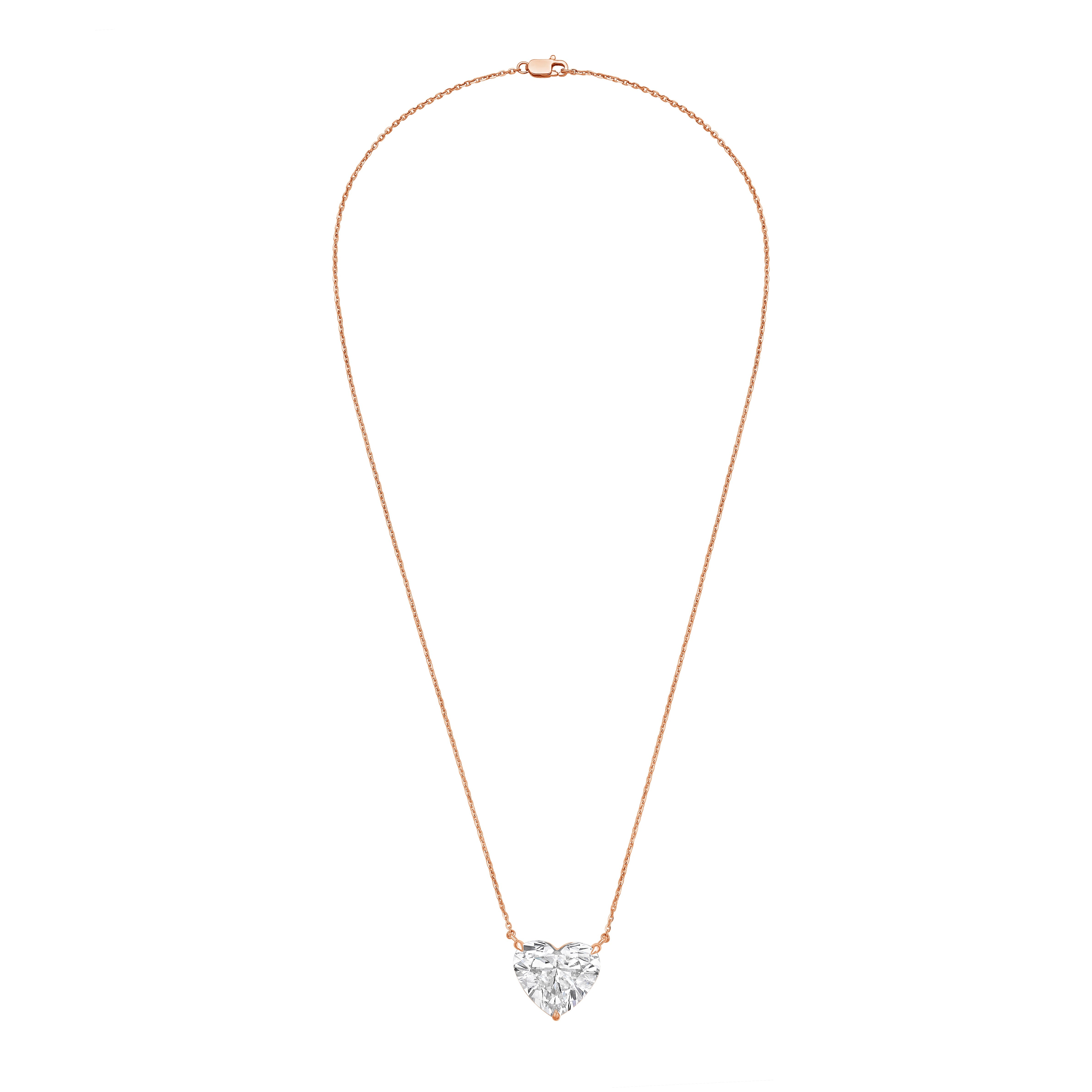 Lab Grown Heart Shape Diamond Pendant