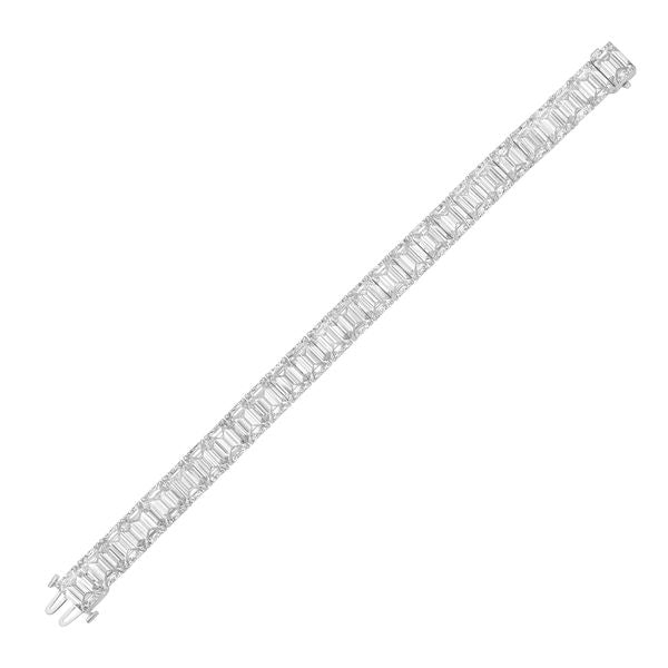 Emerald Cut Diamond Tennis Bracelet