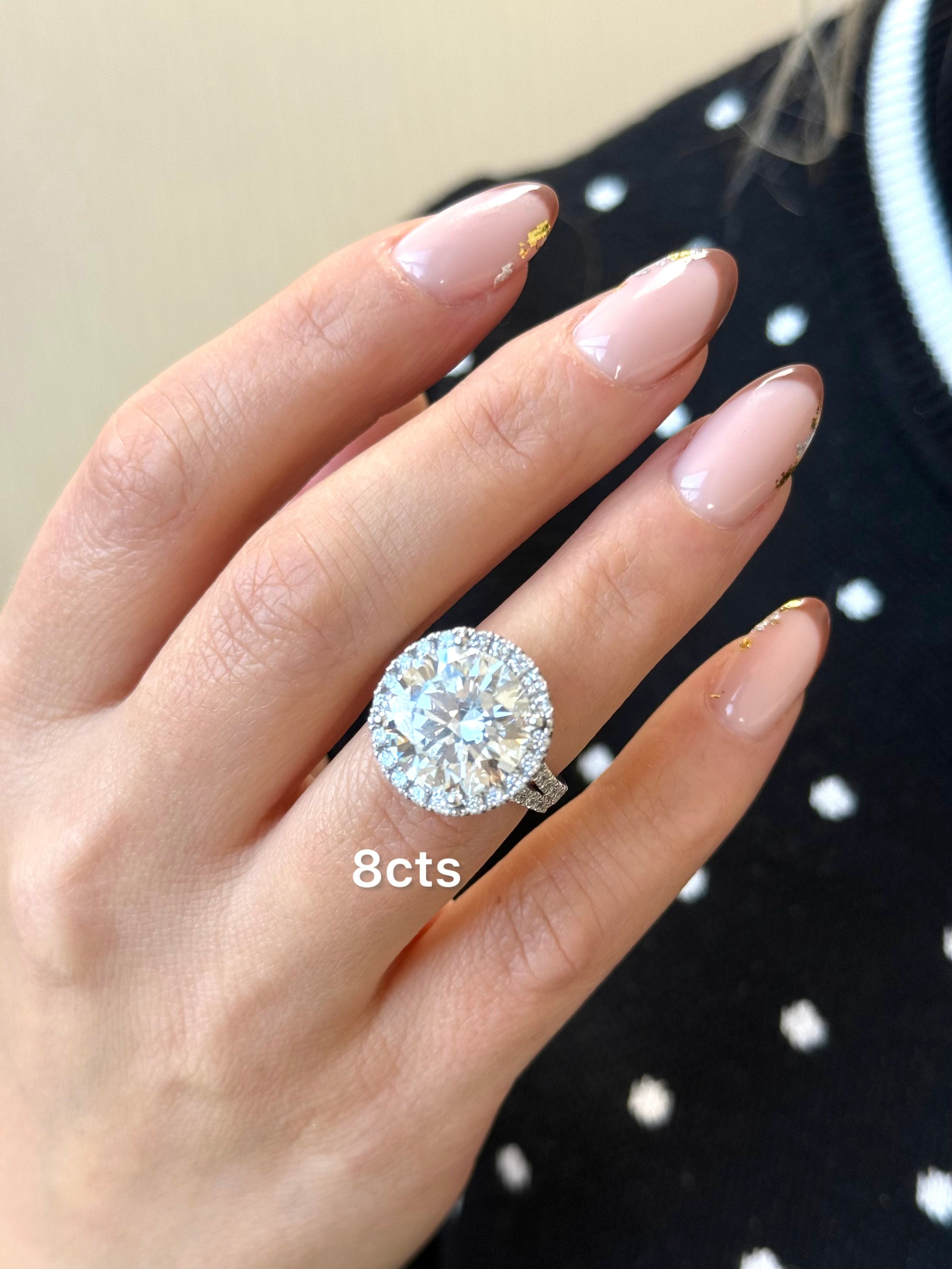 Lab Grown Round Diamond Split Shank Engagement Ring