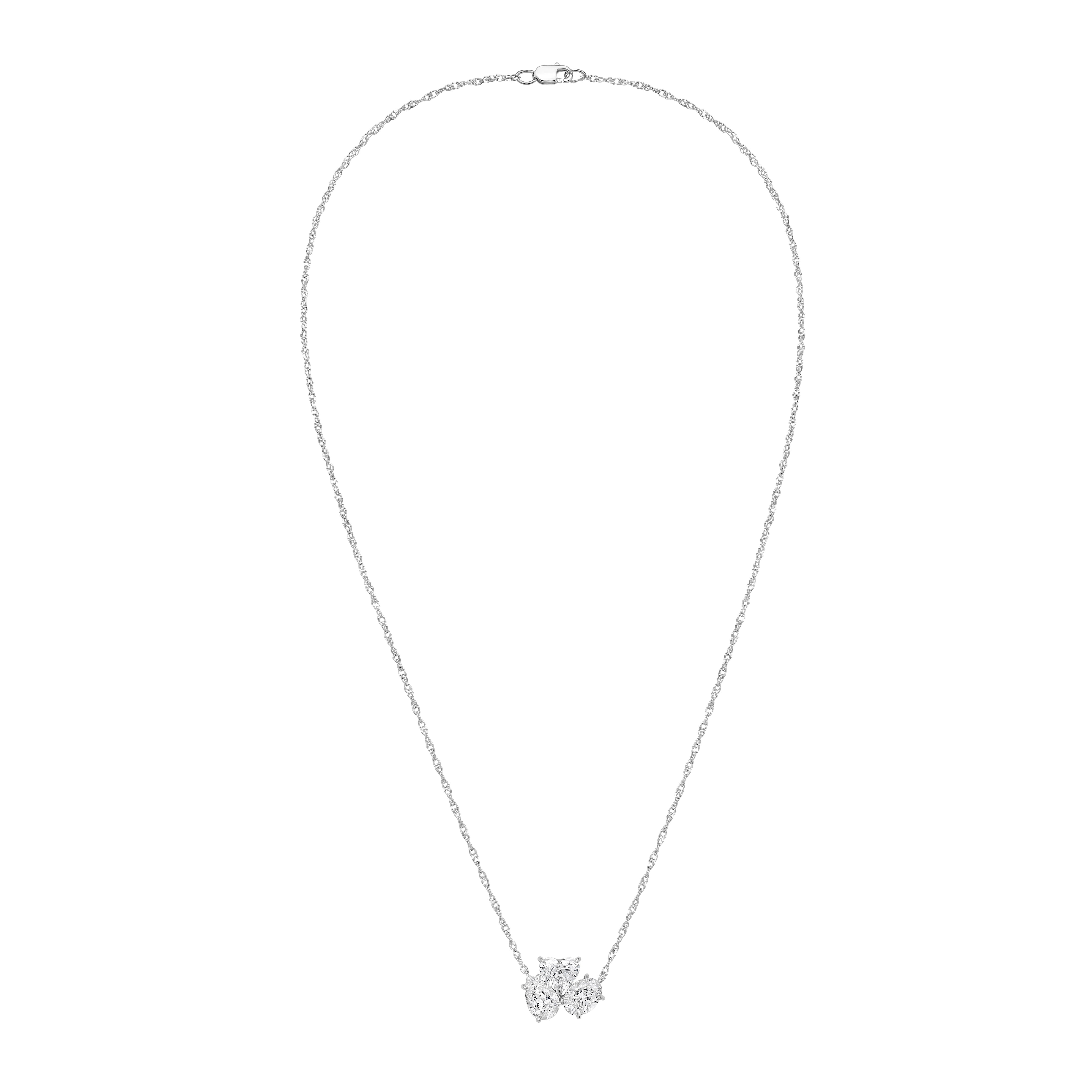 three diamond necklace