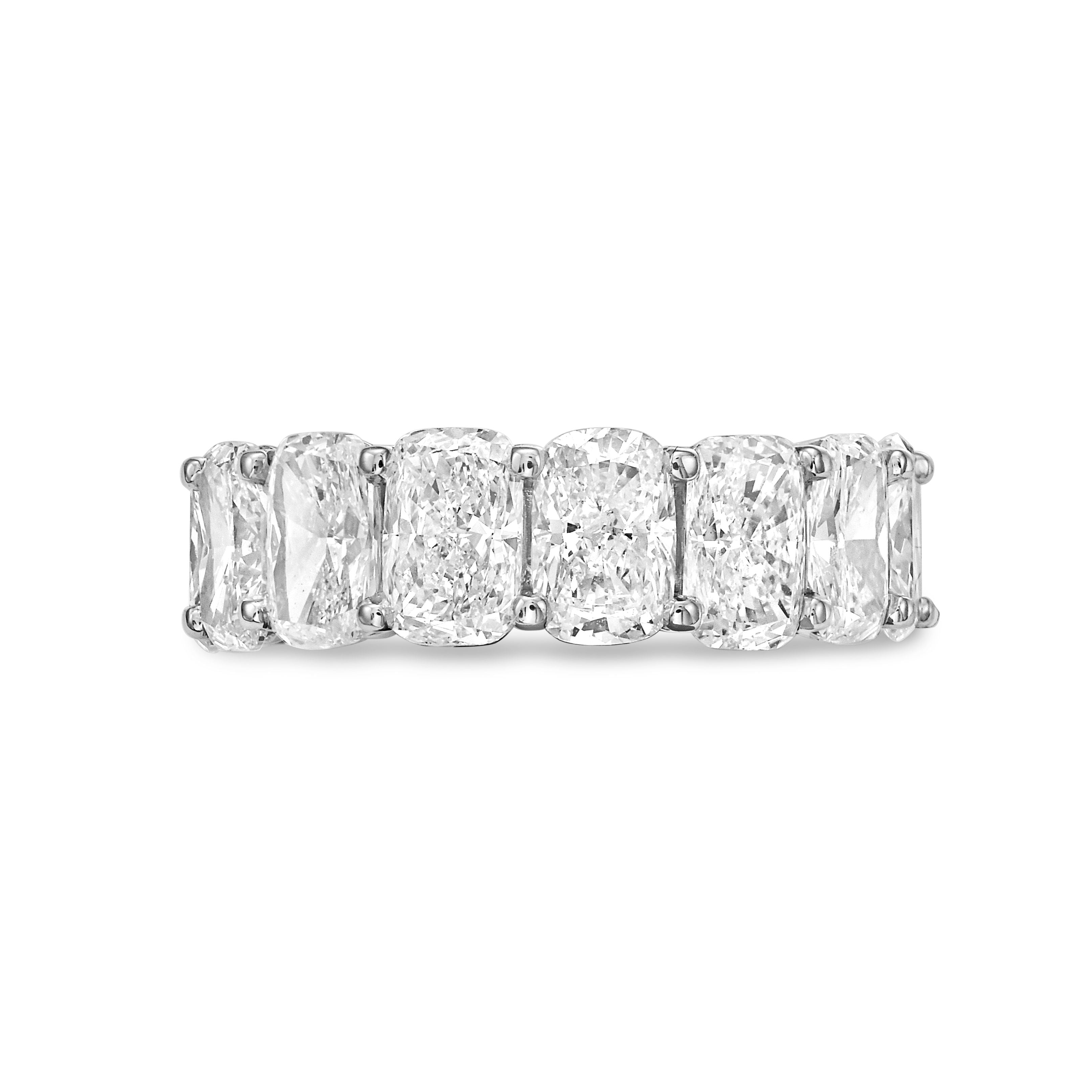 Lab Grown Cushion Eternity Band