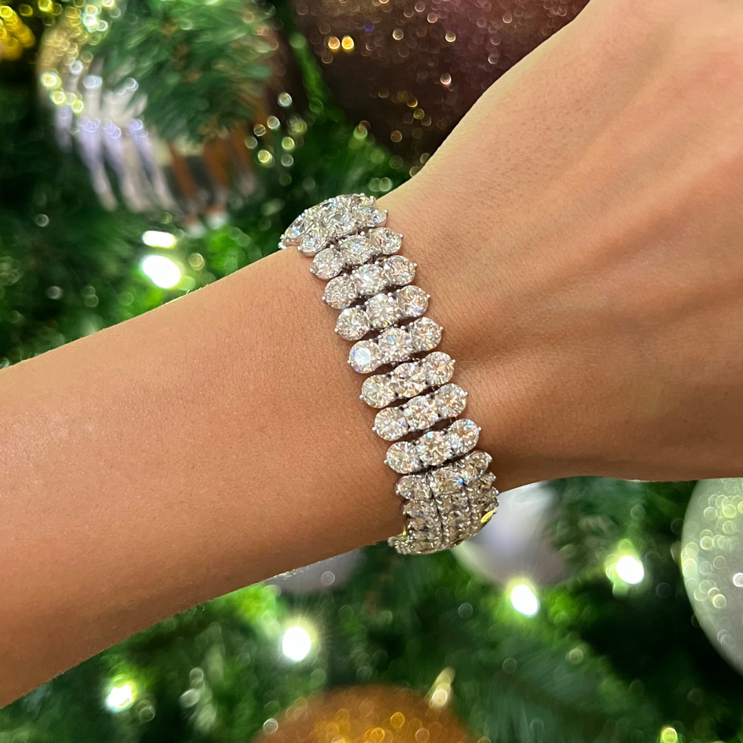 Triple Row Diamond Bracelet