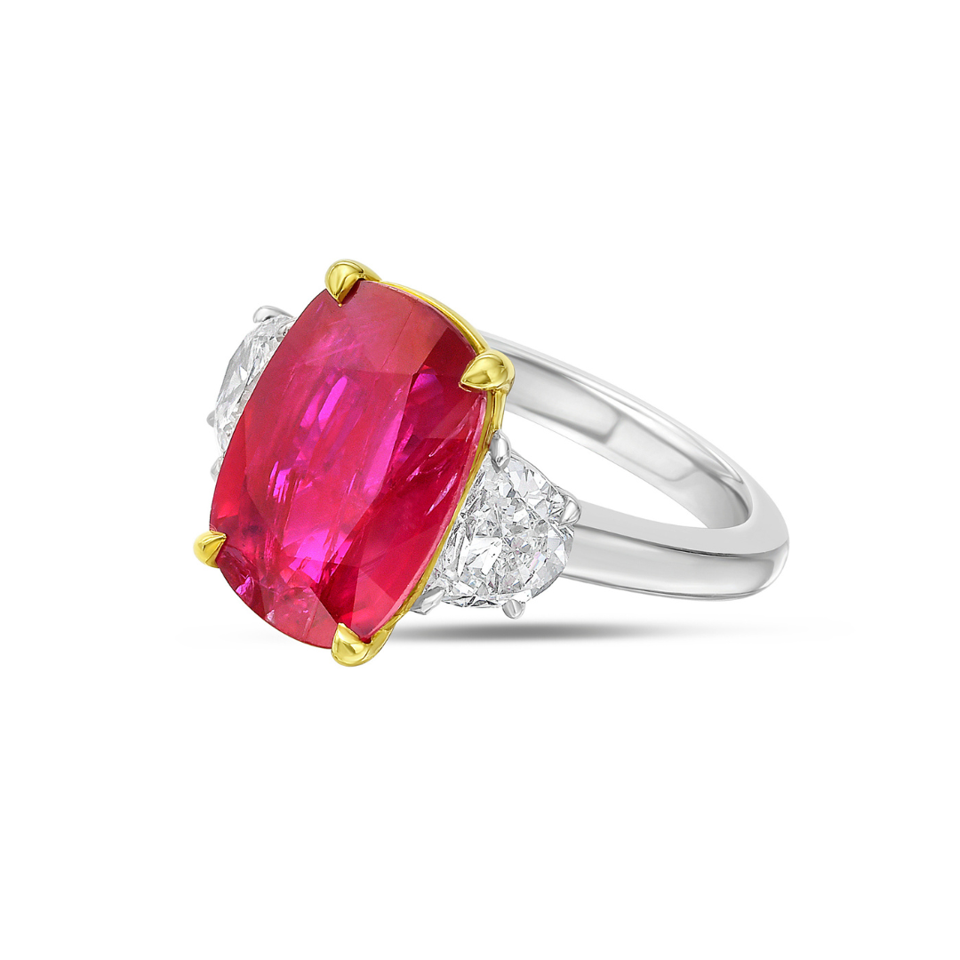 Ruby Three Stone Ring