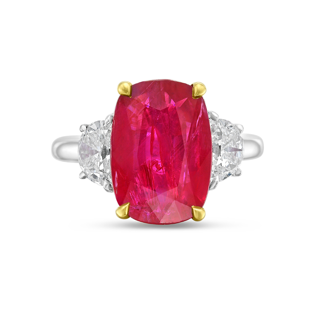 Ruby Three Stone Ring