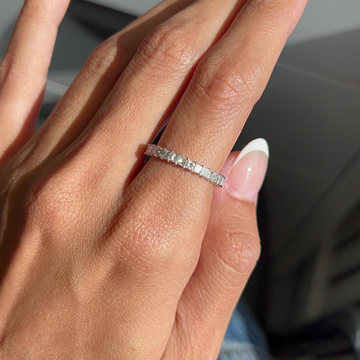 Princess Cut Diamond Eternity Band