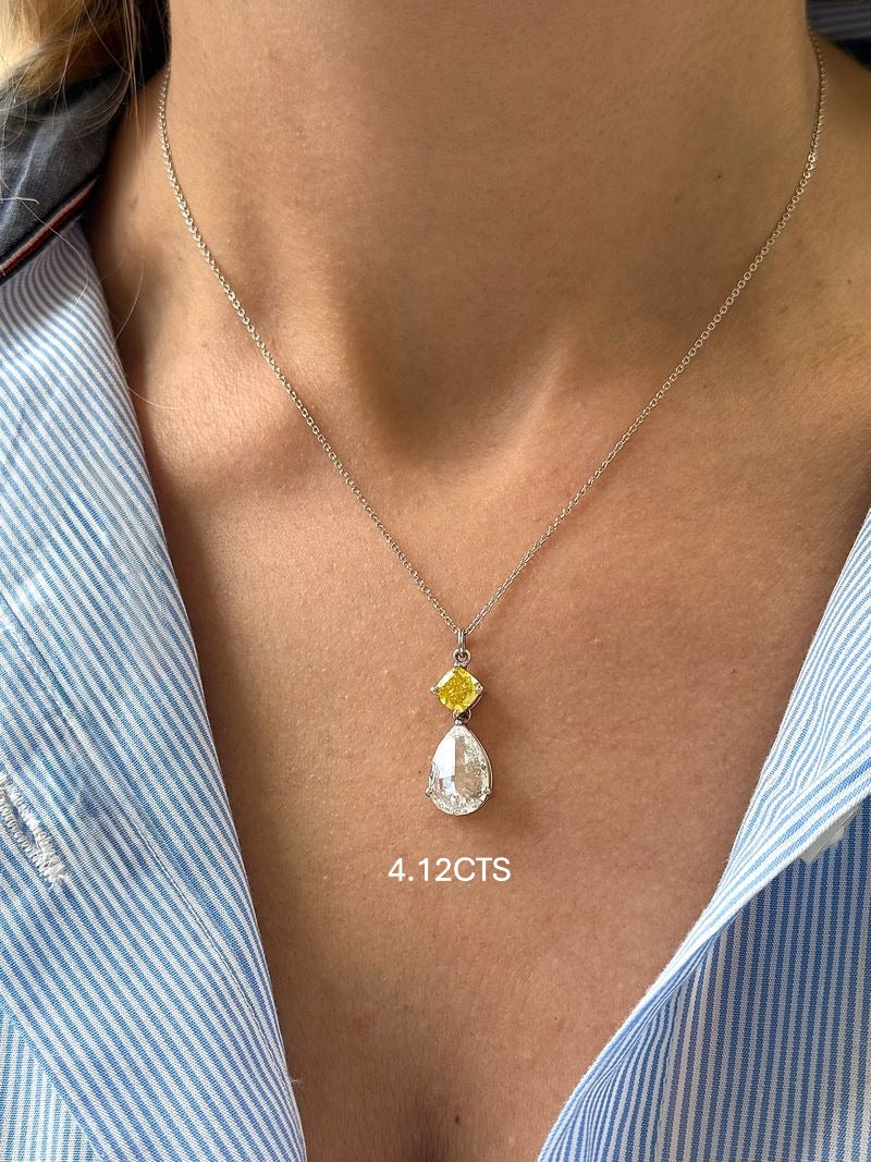 Lab Grown Two-Stone Diamond Pendant