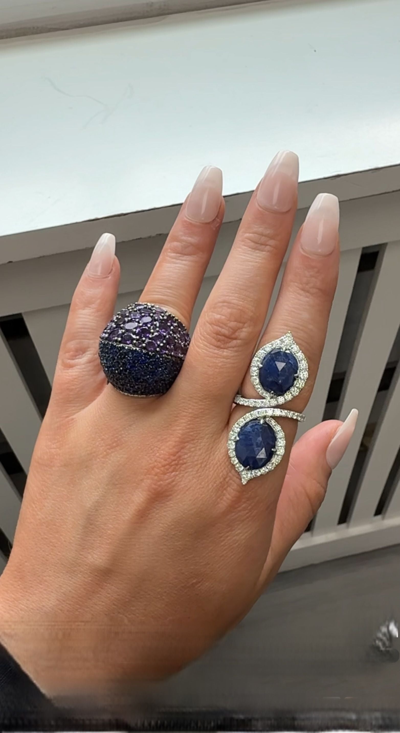 Rose Cut Sapphire Ring