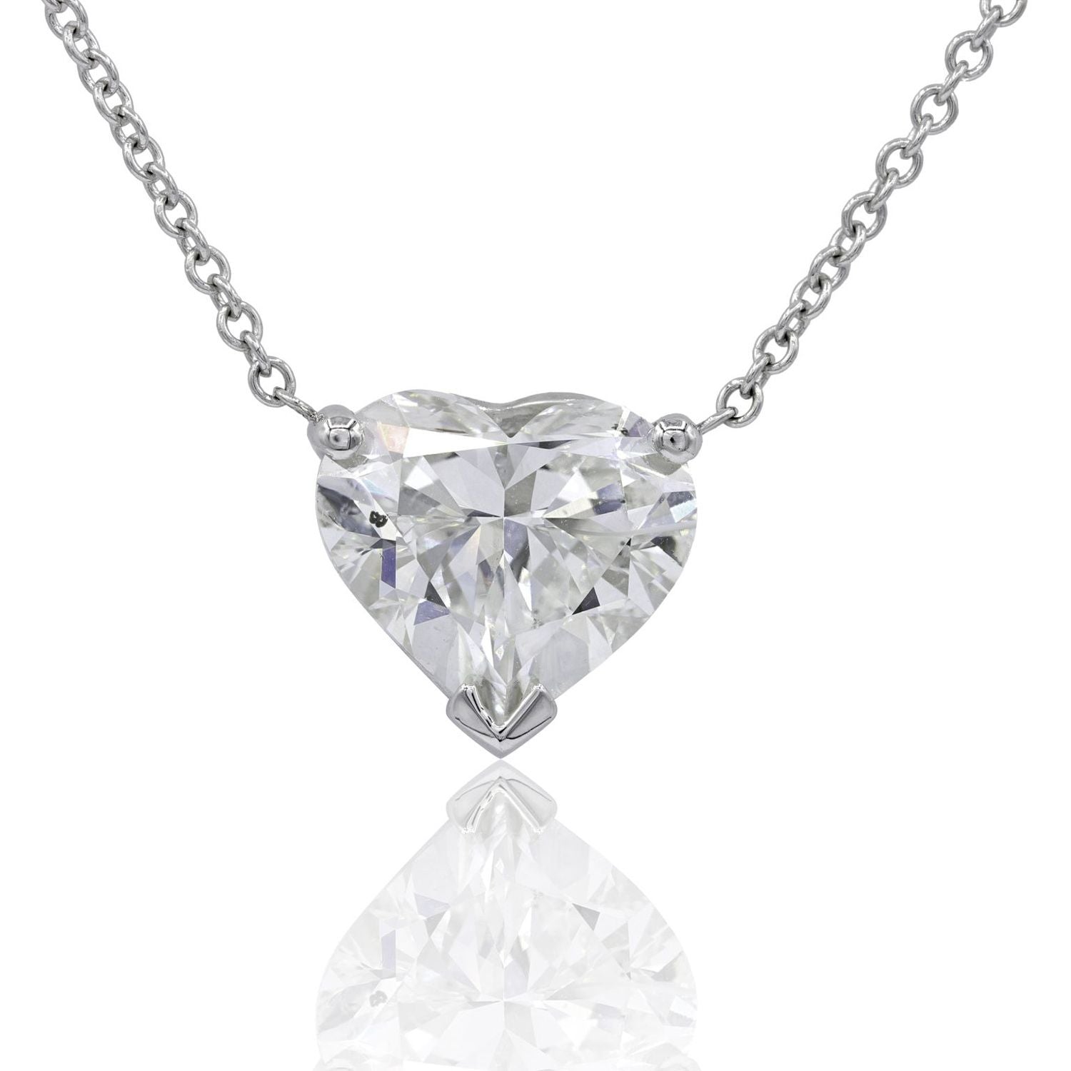 real diamond heart necklace