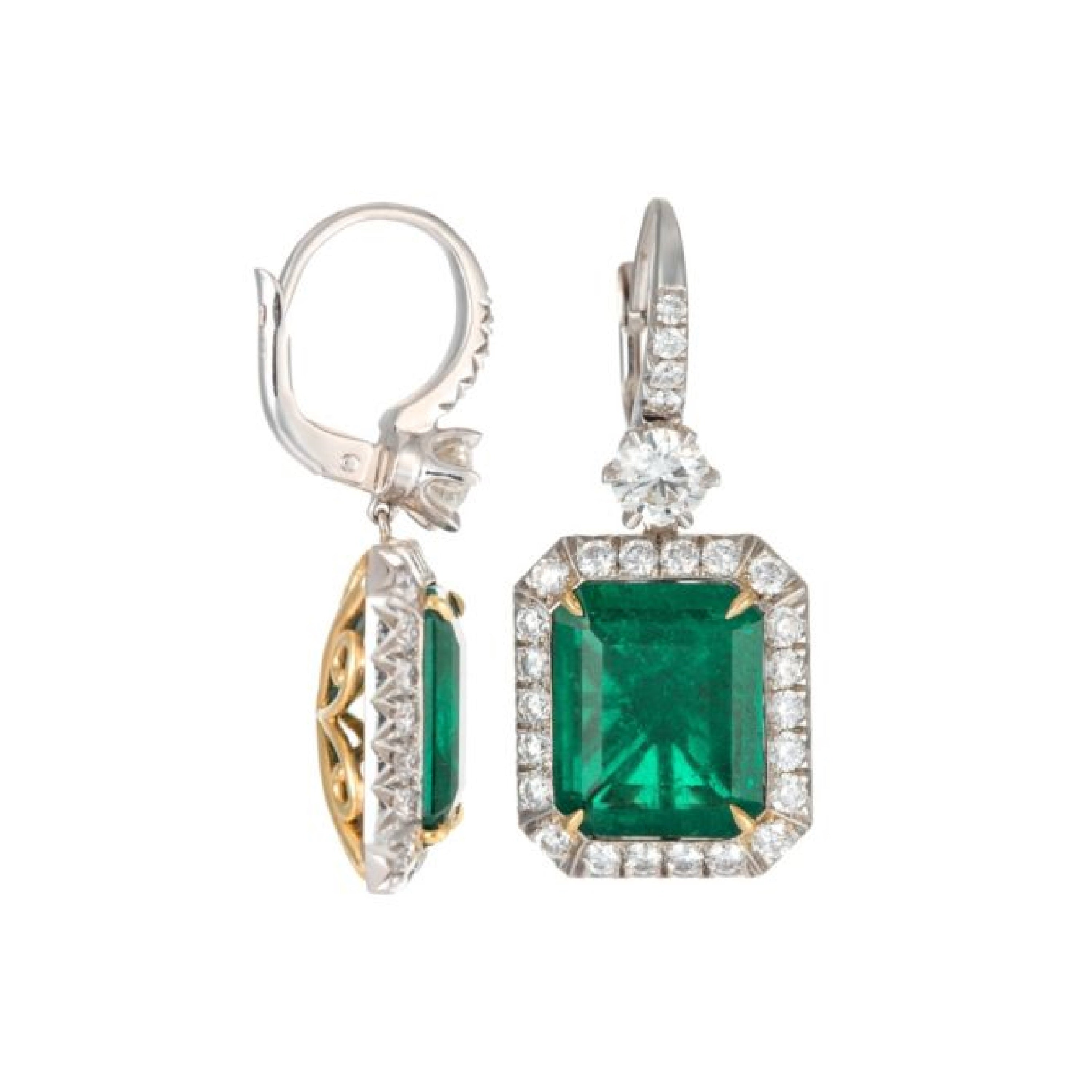 Small Emerald Drop Earrings