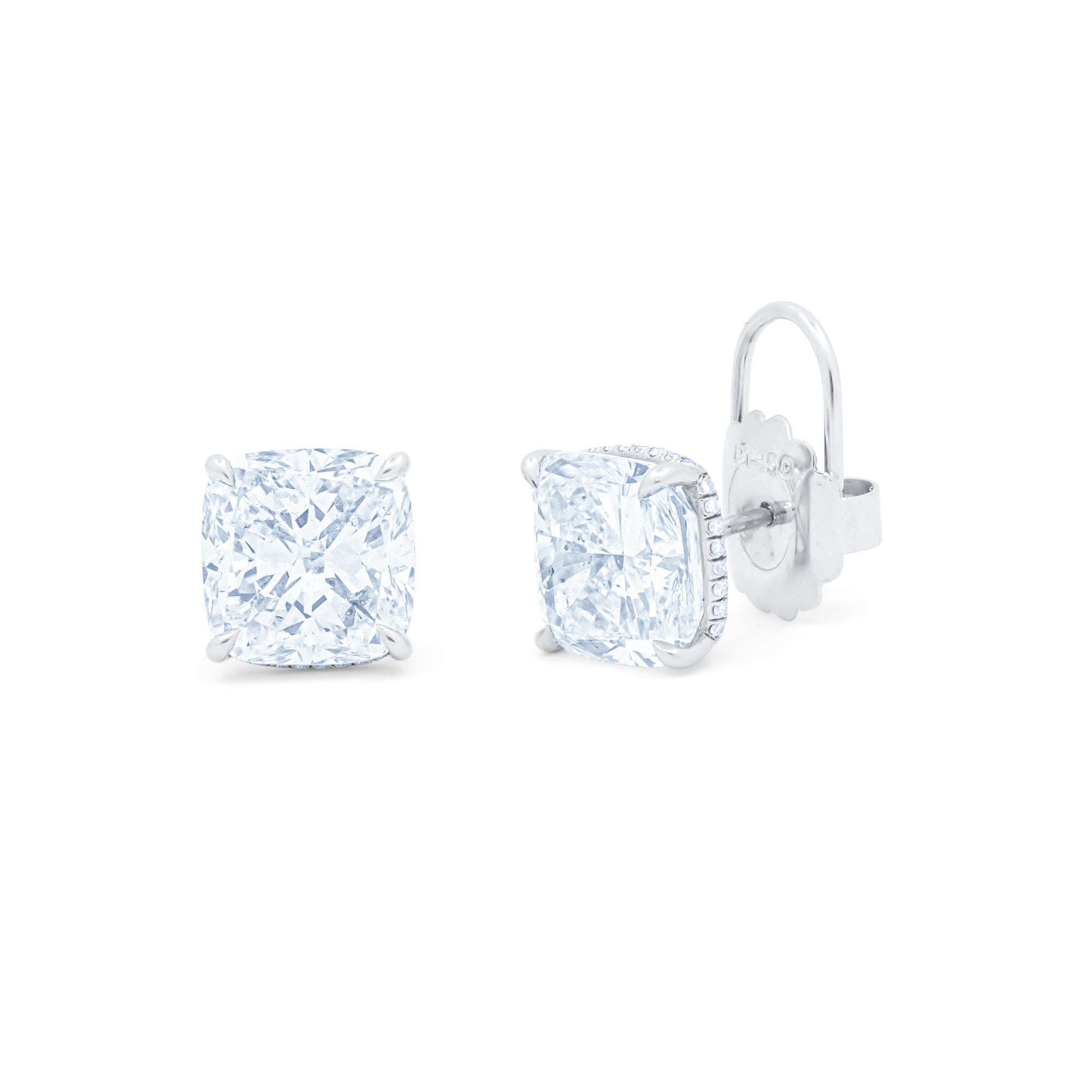 Cushion Diamond Stud Earrings